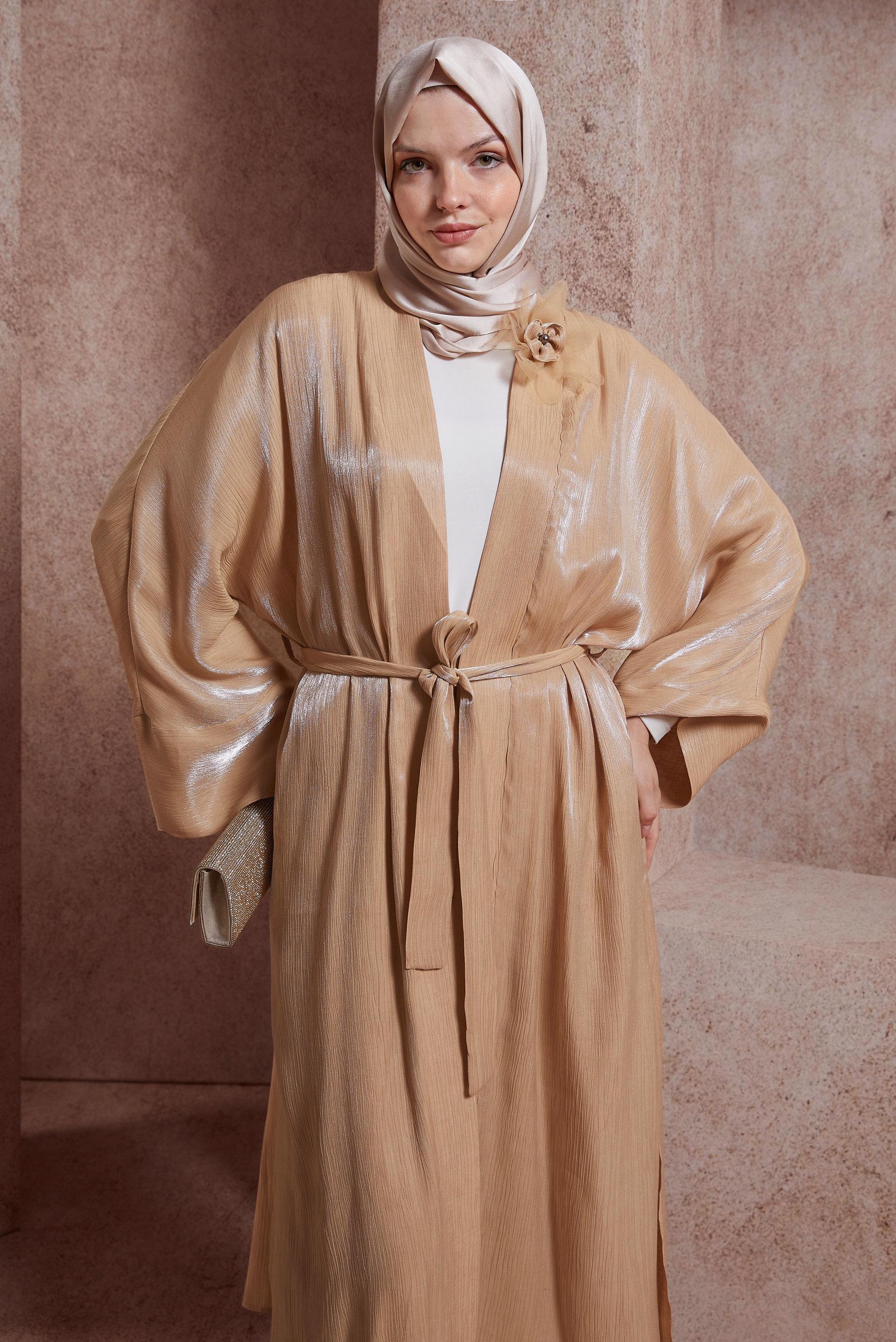 Tesettür giyim ALTIN CEKETLİ PANTOLONLU TAKIM 44537  