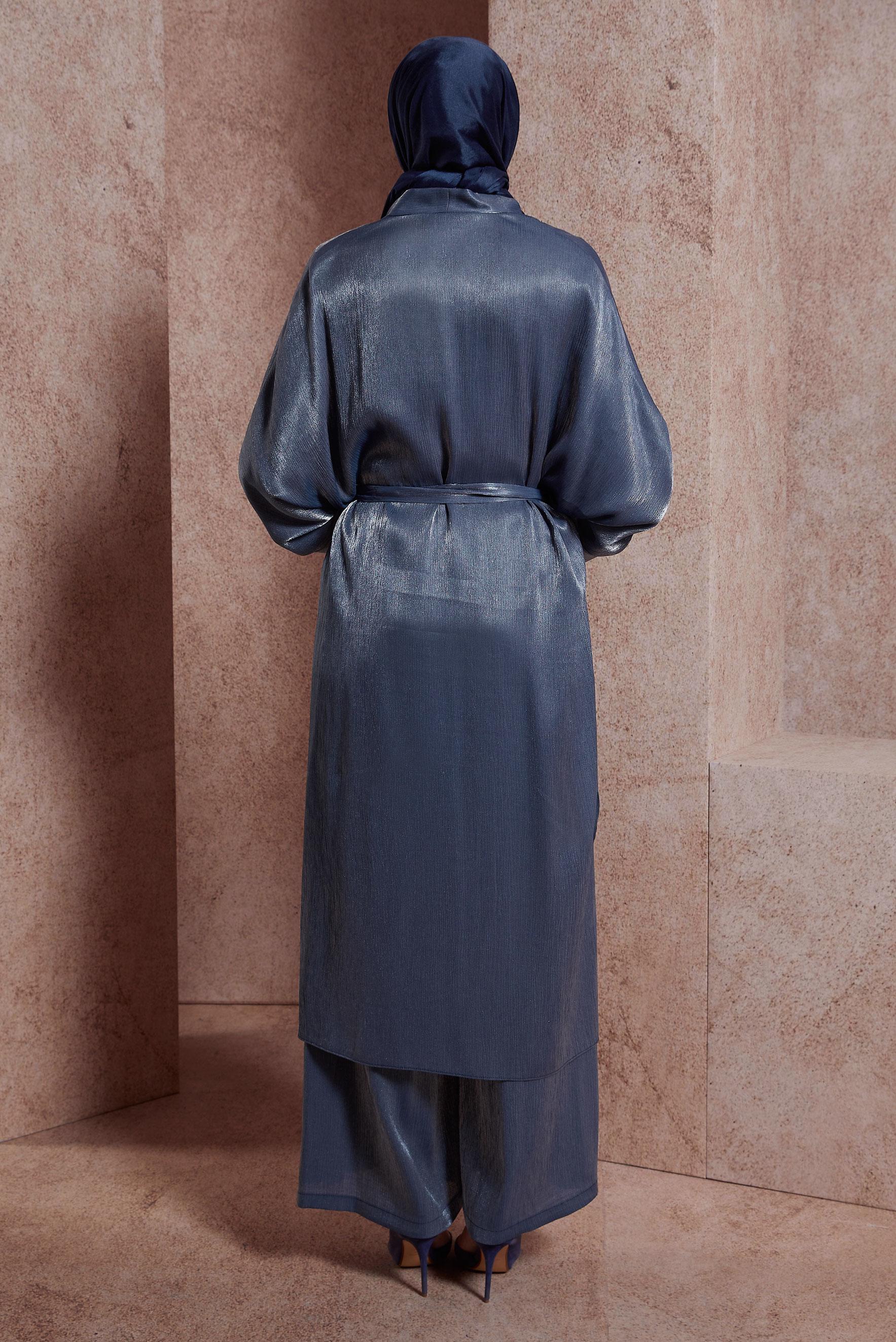 Tesettür giyim LACİVERT CEKETLİ PANTOLONLU TAKIM 44537  