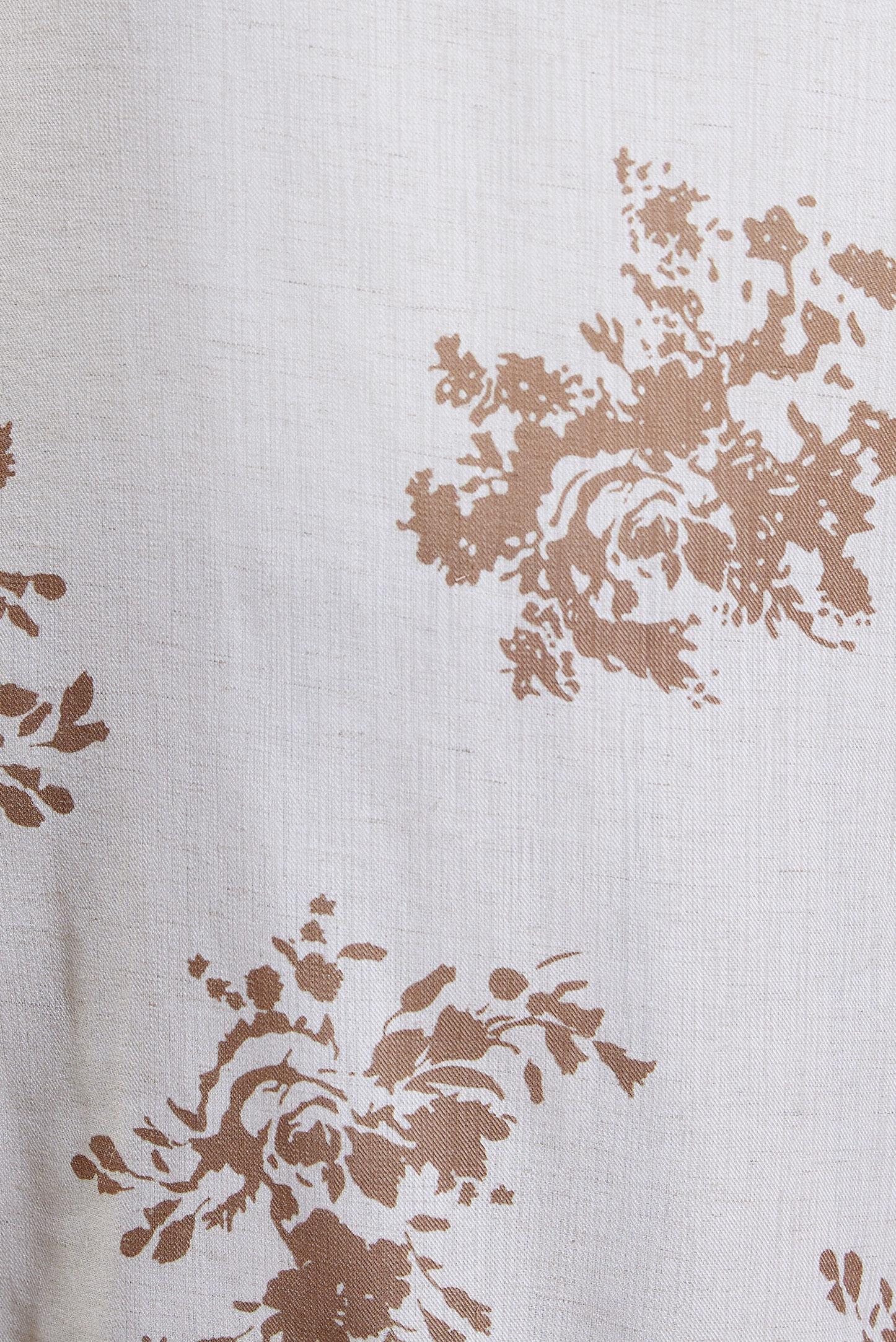 Tesettür giyim TABA KETEN EFEKTLİ PANTOLONLU TAKIM 44538