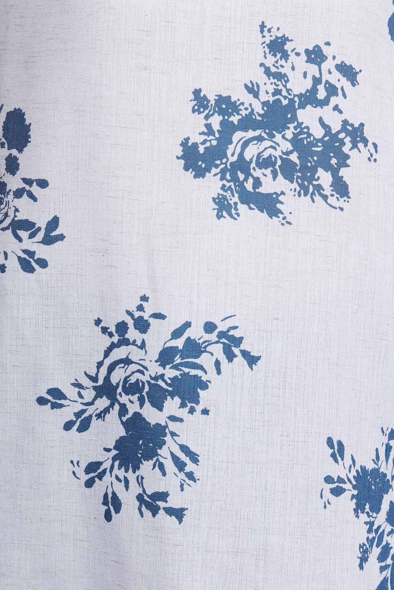 Tesettür giyim LACİVERT KETEN EFEKTLİ PANTOLONLU TAKIM 44538