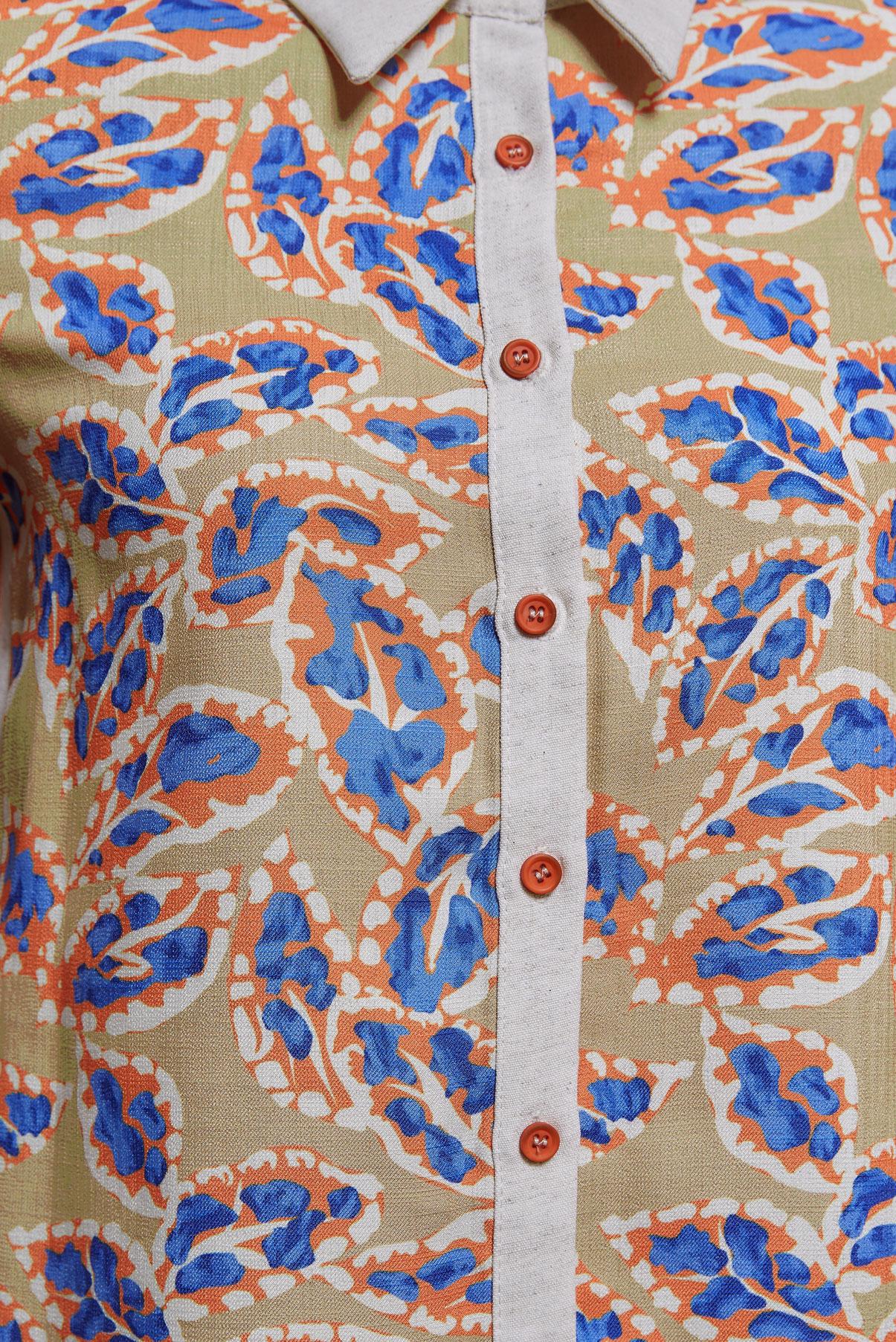 Tesettür giyim TURUNCU DESENLİ PANTOLONLU TAKIM 44550