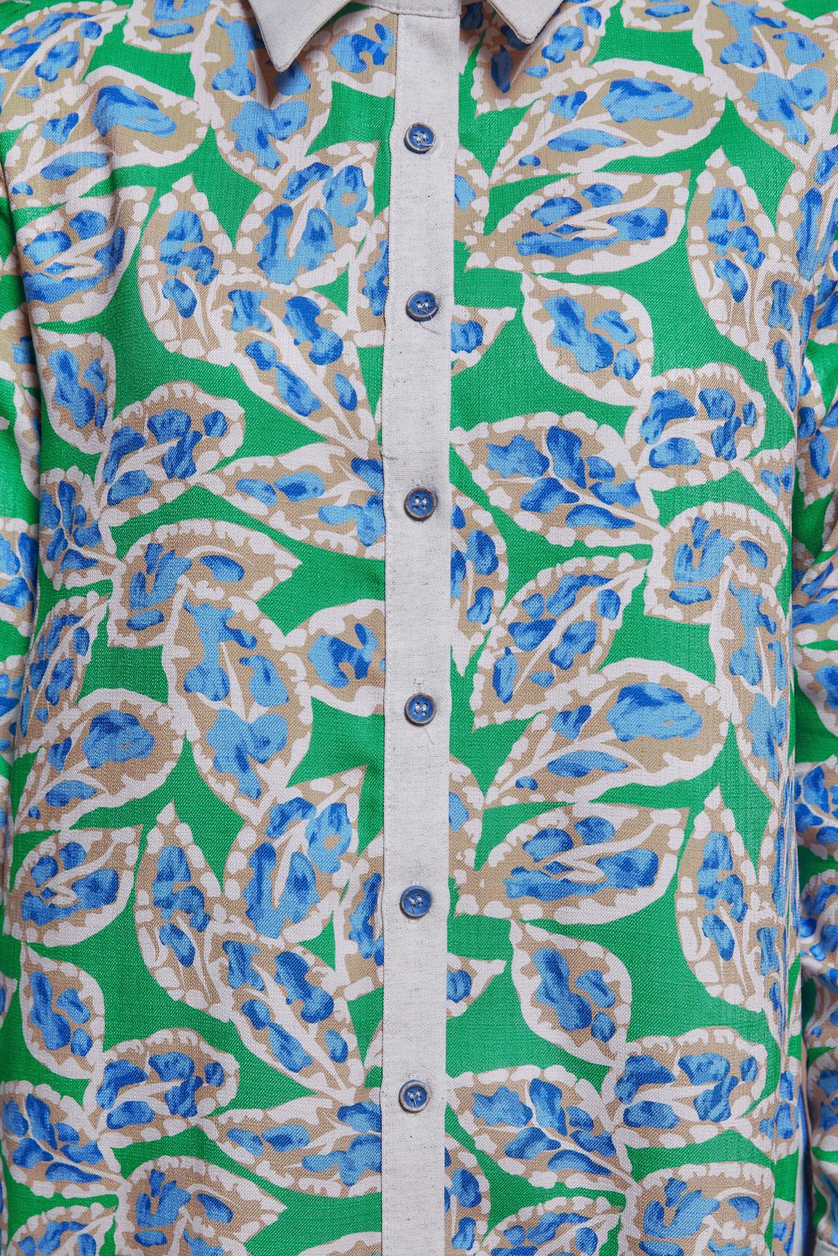 Tesettür giyim YEŞİL DESENLİ PANTOLONLU TAKIM 44550