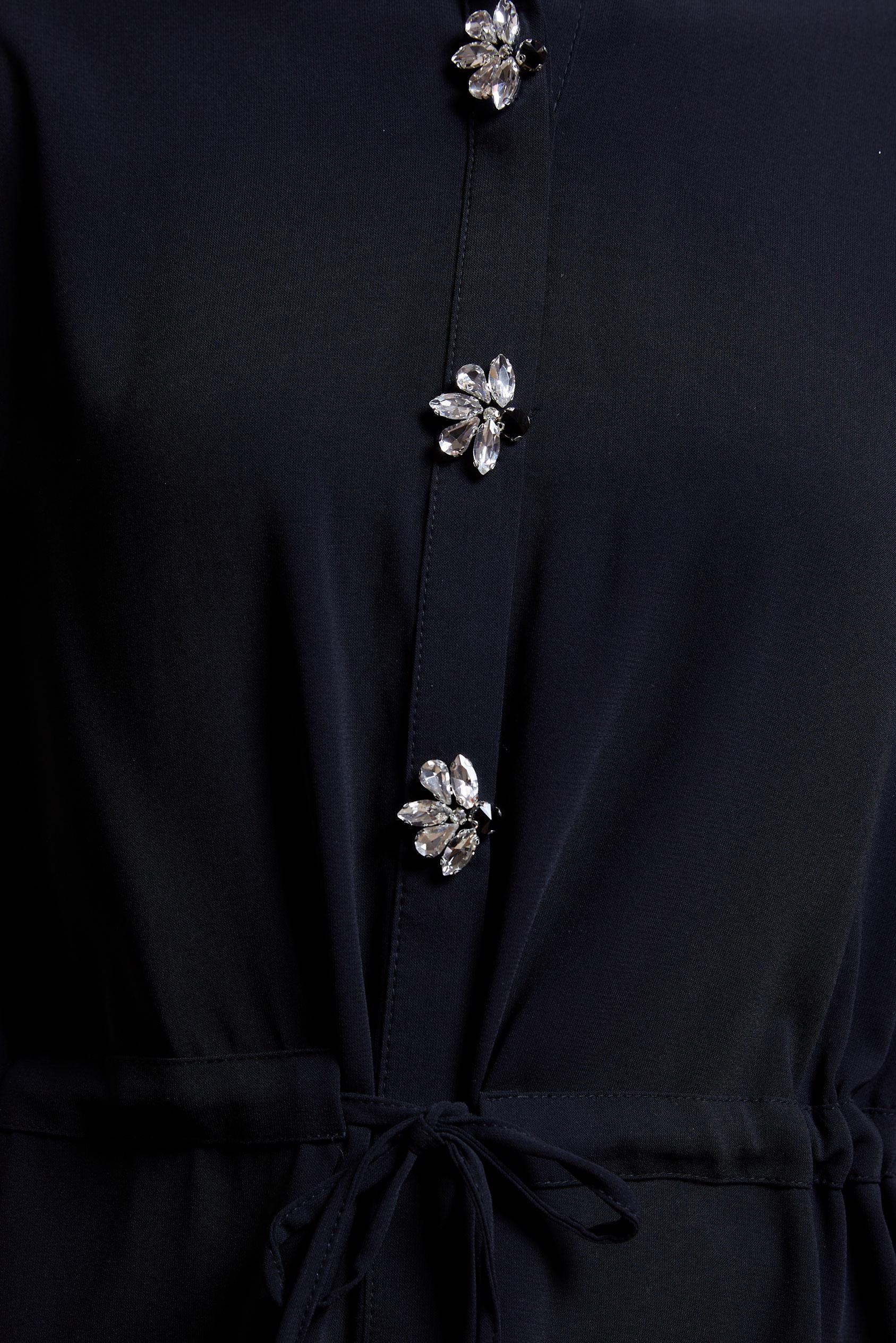 Tesettür giyim SİYAH TAŞLI PANTOLONLU TAKIM 44754