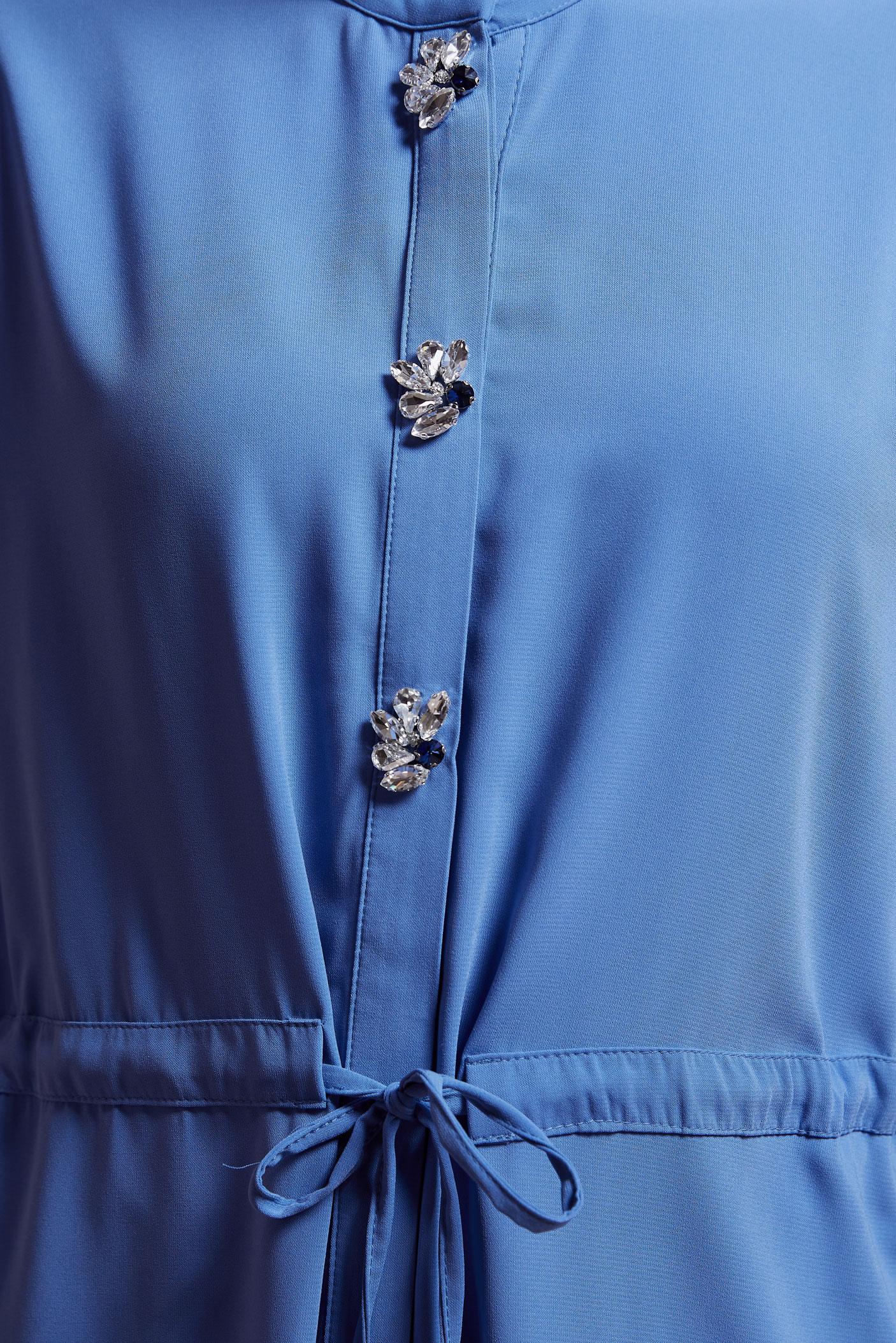 Tesettür giyim MAVİ TAŞLI PANTOLONLU TAKIM 44754