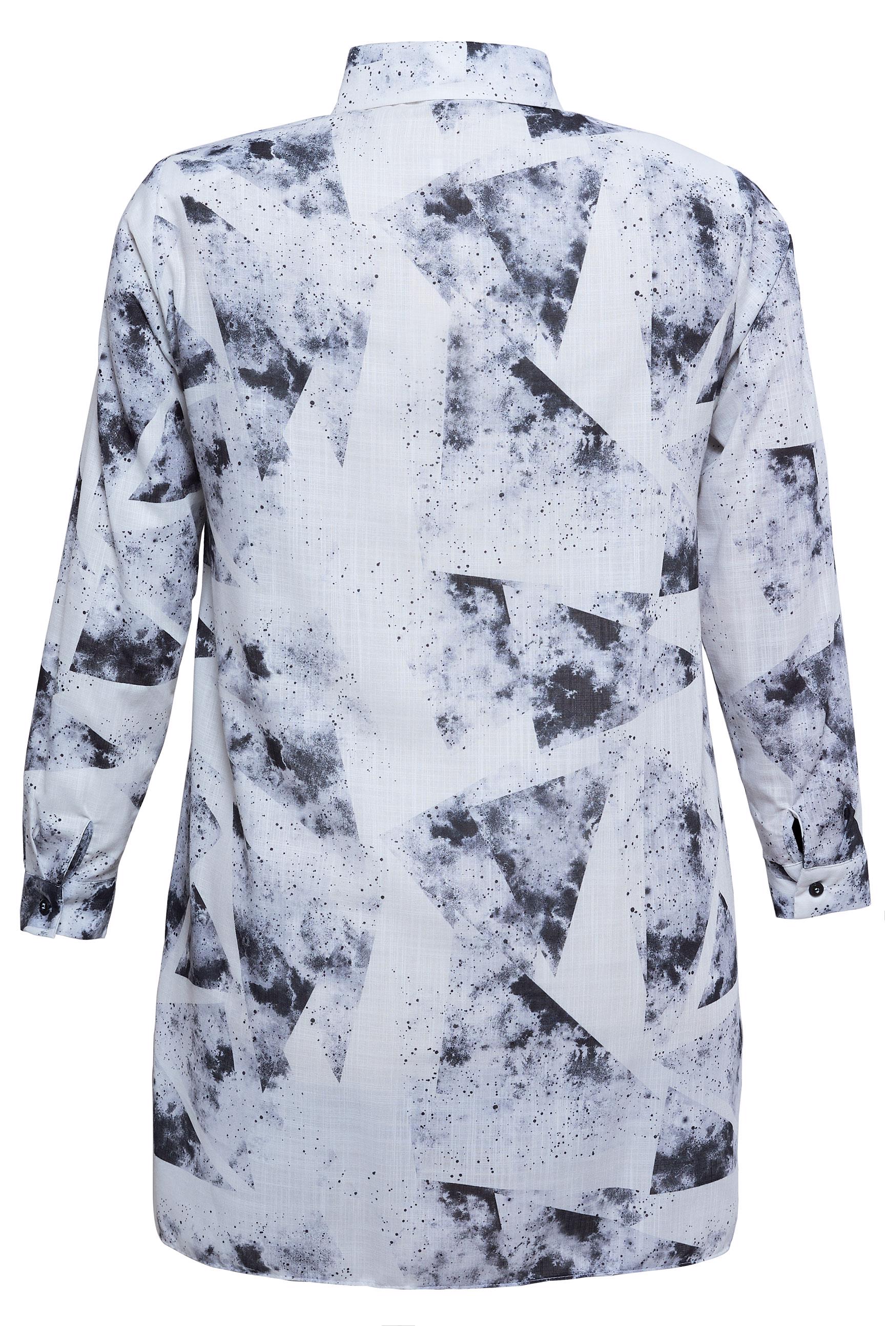 Tesettür giyim SİYAH DESENLİ BÜYÜK BEDEN TUNİK 20512