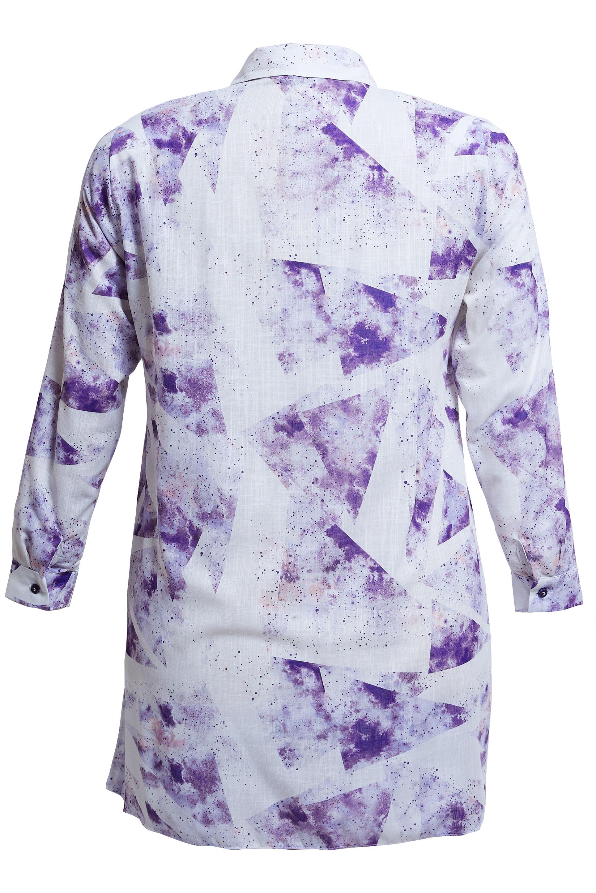 Tesettür giyim MOR DESENLİ BÜYÜK BEDEN TUNİK 20512