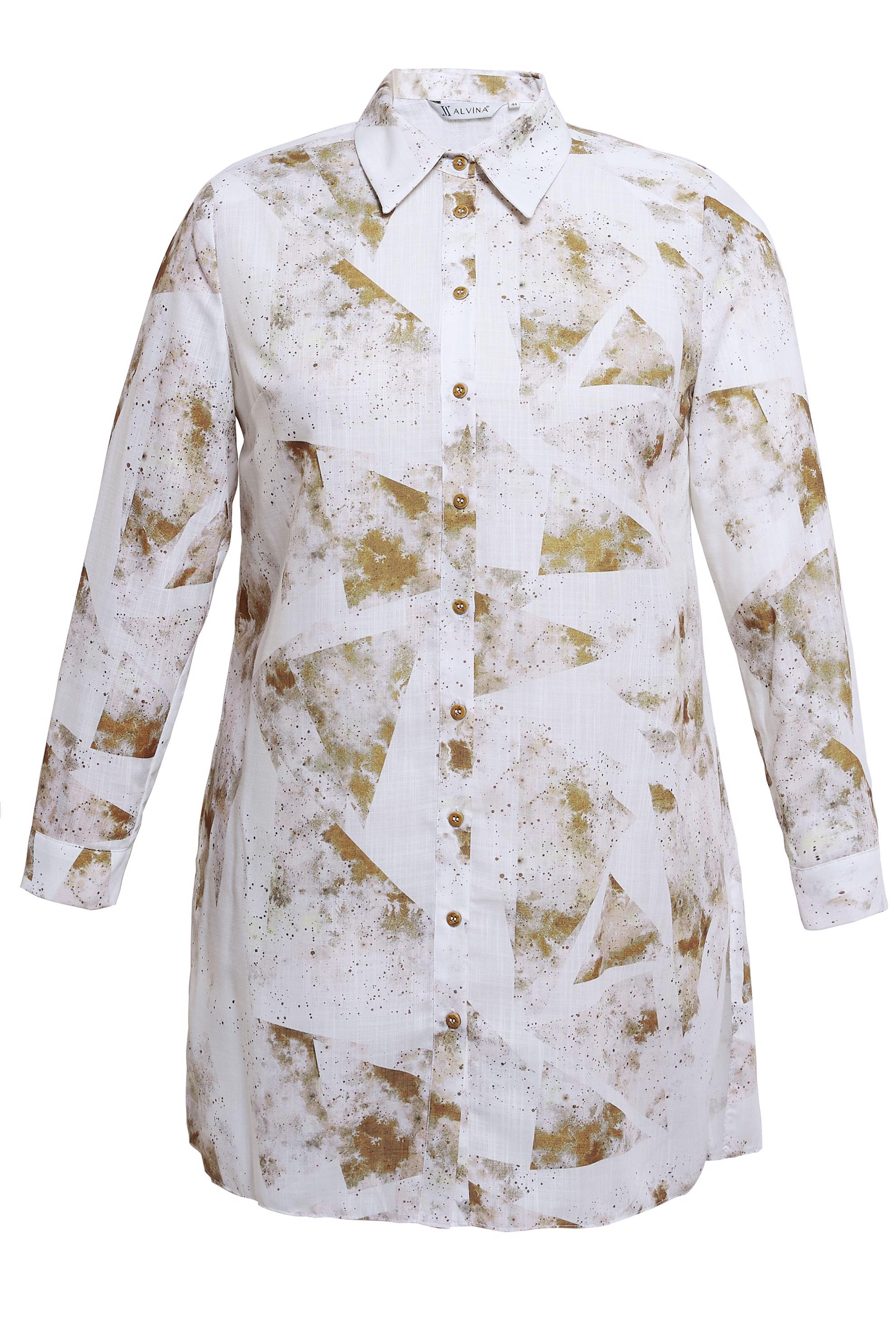 Tesettür giyim TABA DESENLİ BÜYÜK BEDEN TUNİK 20512