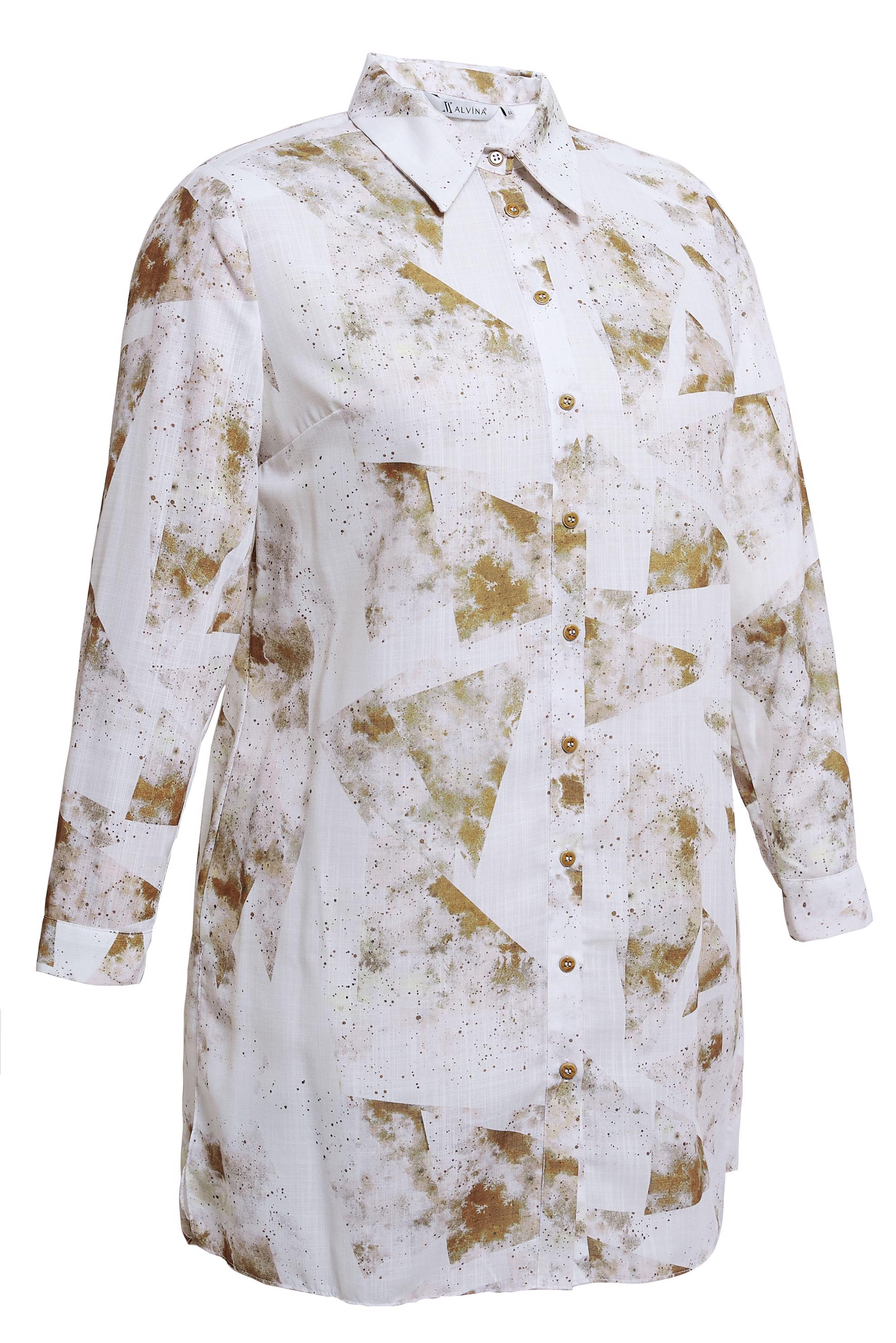 Tesettür giyim TABA DESENLİ BÜYÜK BEDEN TUNİK 20512