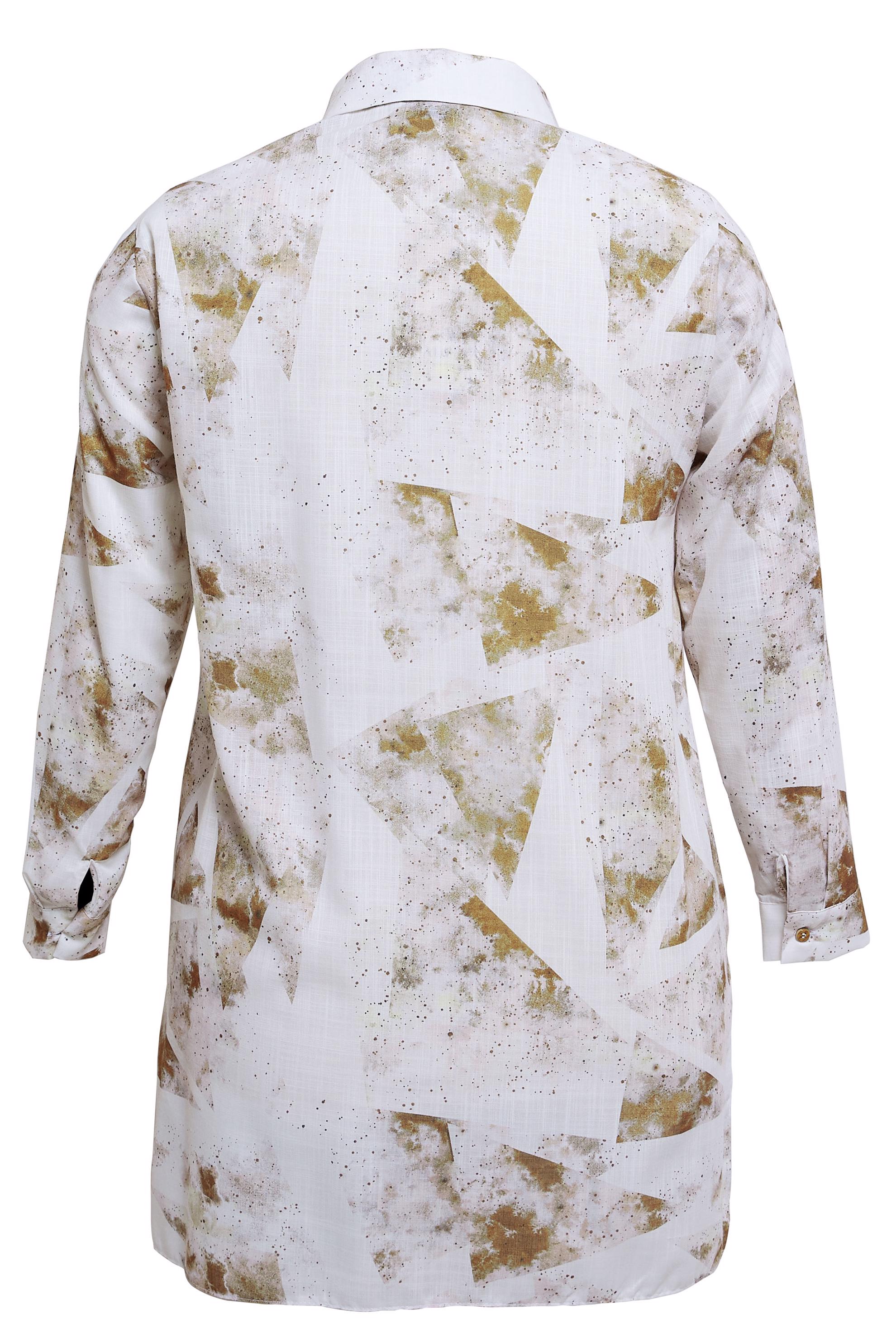 Tesettür giyim TABA DESENLİ BÜYÜK BEDEN TUNİK 20512