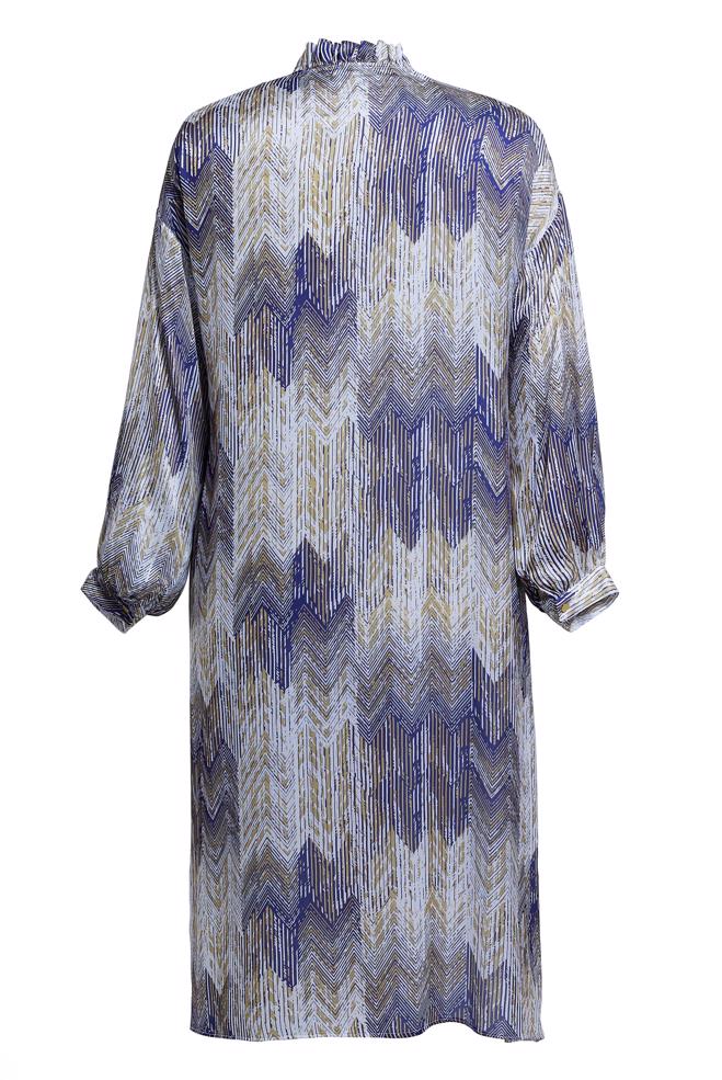 Tesettür giyim LACİVERT DESENLİ BÜYÜK BEDEN TUNİK 20521 - ALVİNA