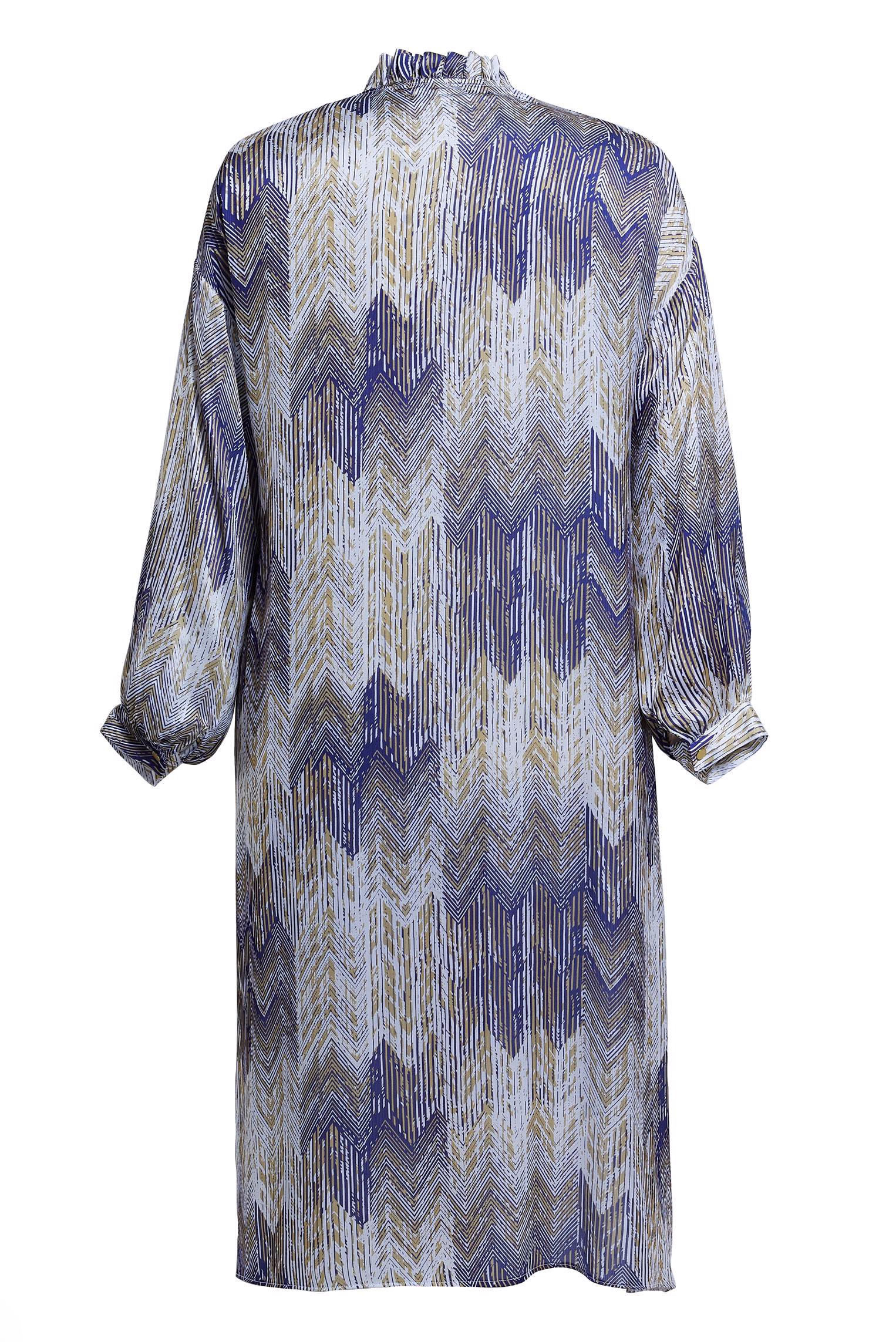 Tesettür giyim LACİVERT DESENLİ BÜYÜK BEDEN TUNİK 20521