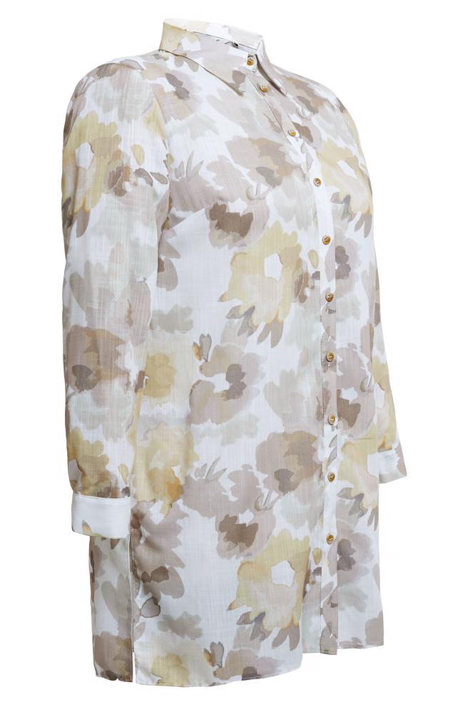 Tesettür giyim VİZON DESENLİ BÜYÜK BEDEN TUNİK 20536 - ALVİNA