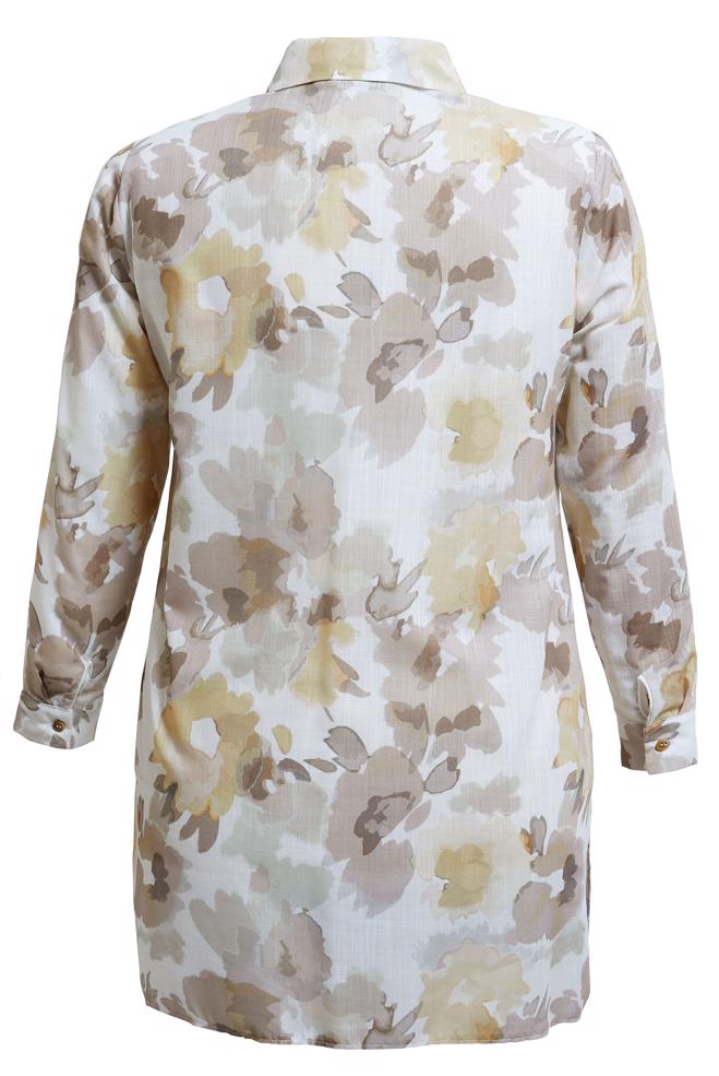 Tesettür giyim VİZON DESENLİ BÜYÜK BEDEN TUNİK 20536 - ALVİNA