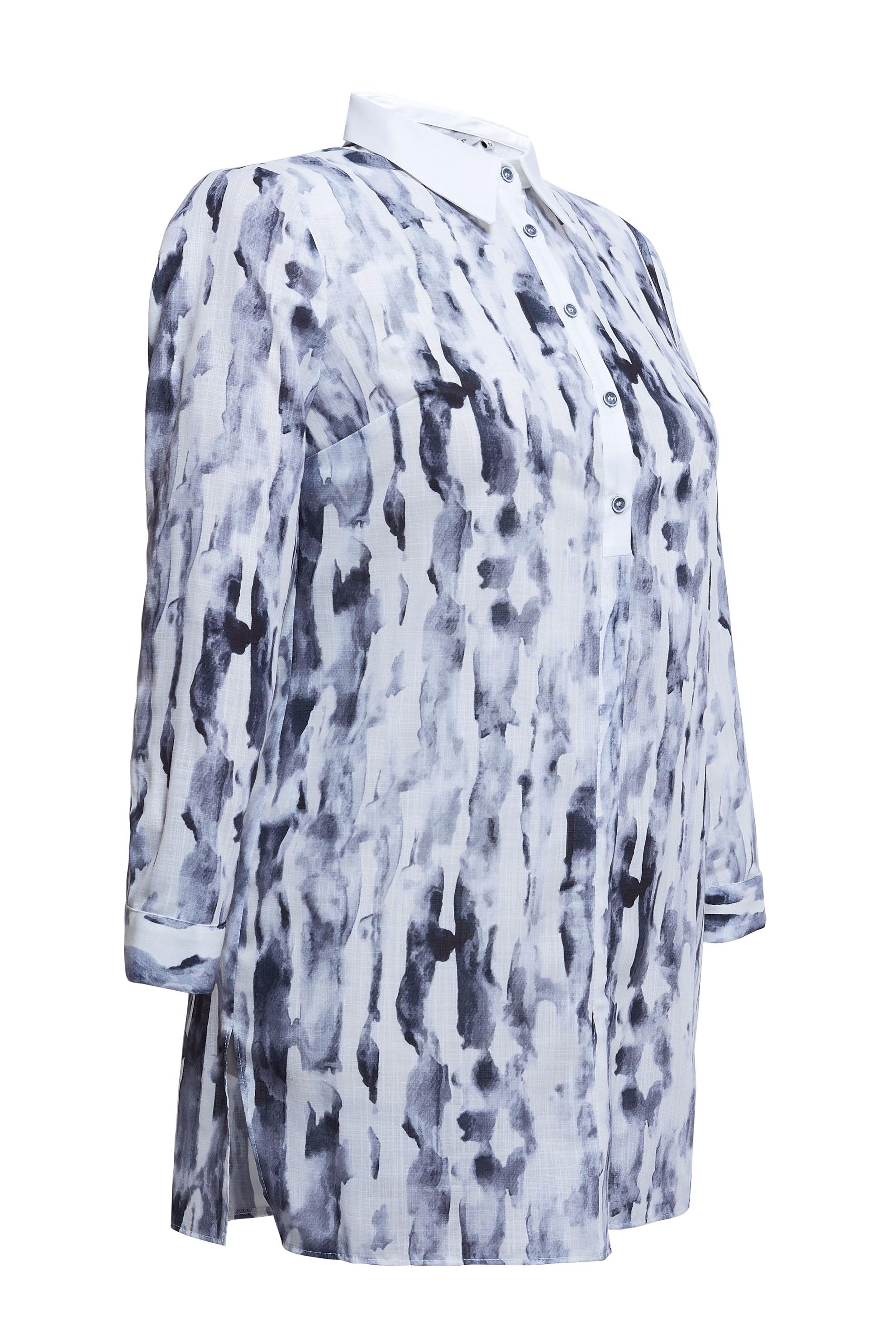 Tesettür giyim GRİ DESENLİ BÜYÜK BEDEN TUNİK 20540