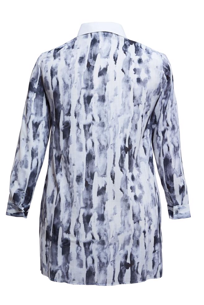 Tesettür giyim GRİ DESENLİ BÜYÜK BEDEN TUNİK 20540 - ALVİNA