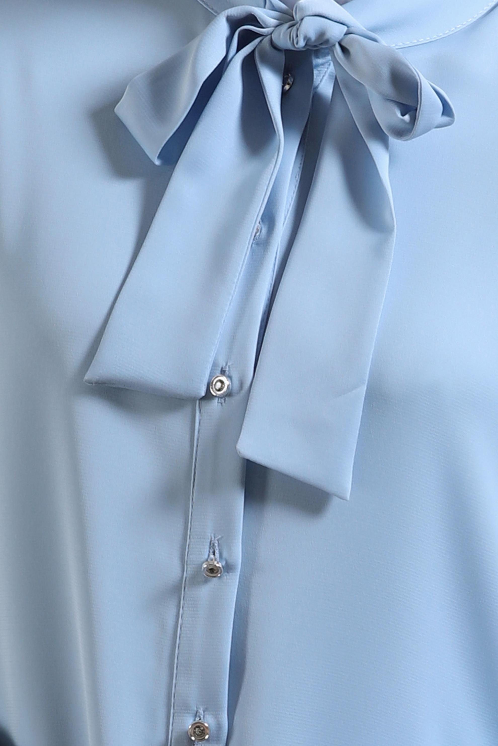 Tesettür giyim MAVİ YAKASI BAĞLAMALI TUNİK 43415