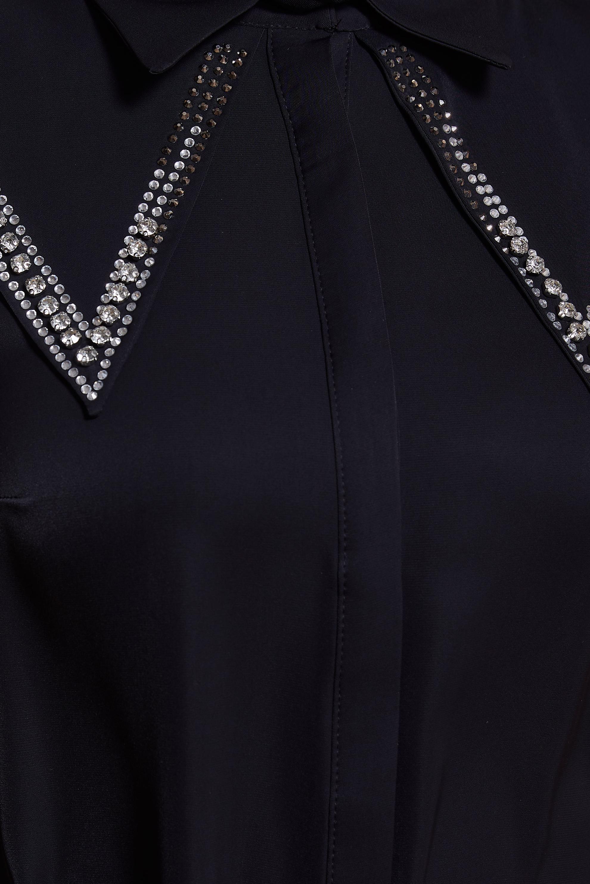 Tesettür giyim SİYAH TAŞ BASKILI TUNİK 43920