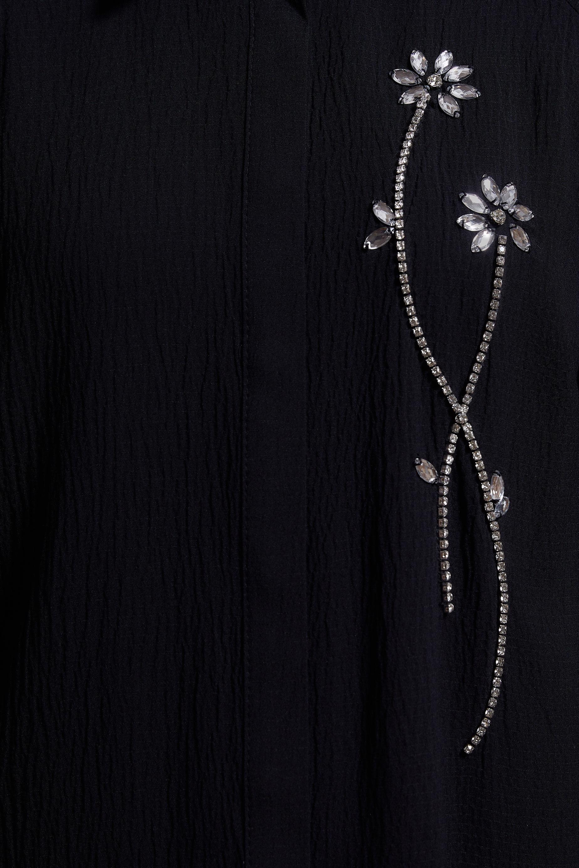 Tesettür giyim SİYAH TAŞ BASKILI TUNİK 43921