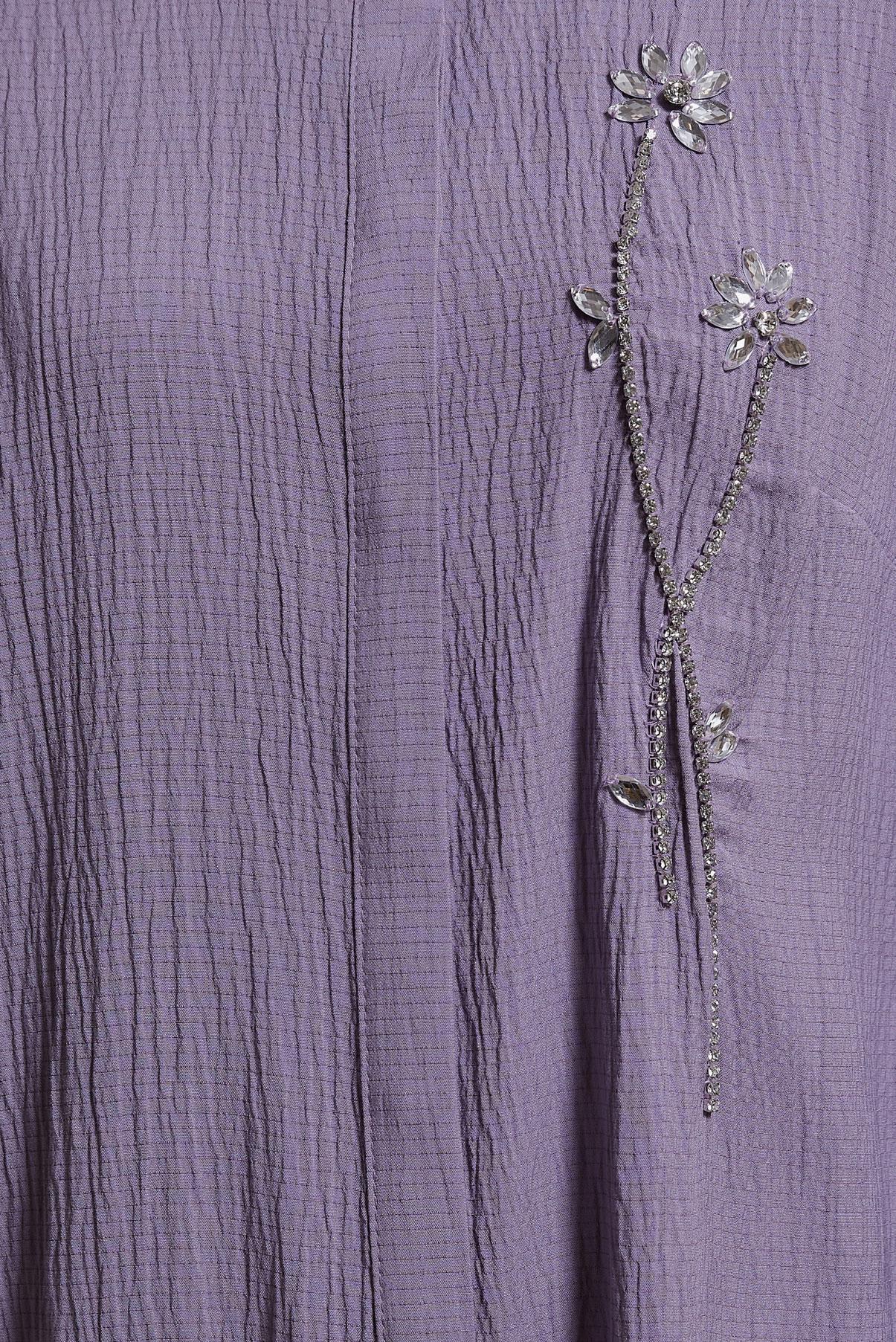 Tesettür giyim MÜRDÜM TAŞ BASKILI TUNİK 43921