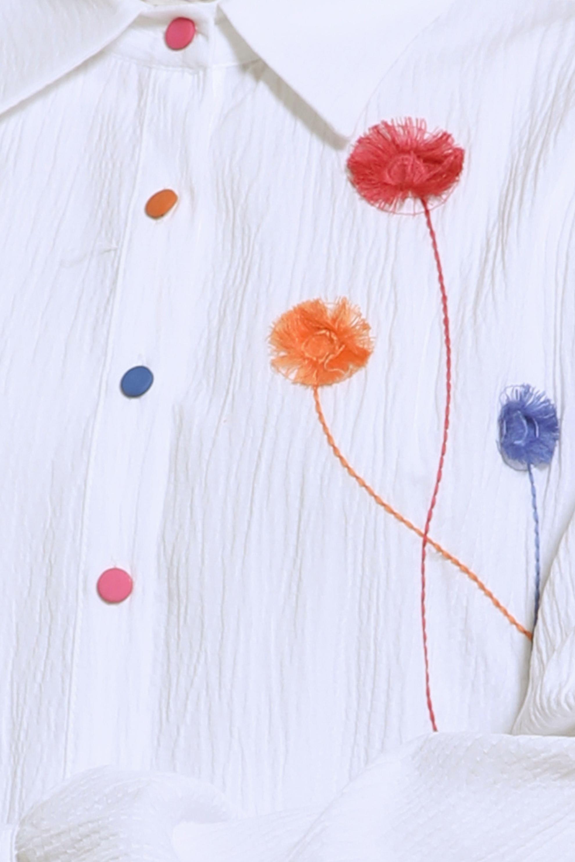 Tesettür giyim BEYAZ PÜSKÜL DETAYLI TUNİK 43926