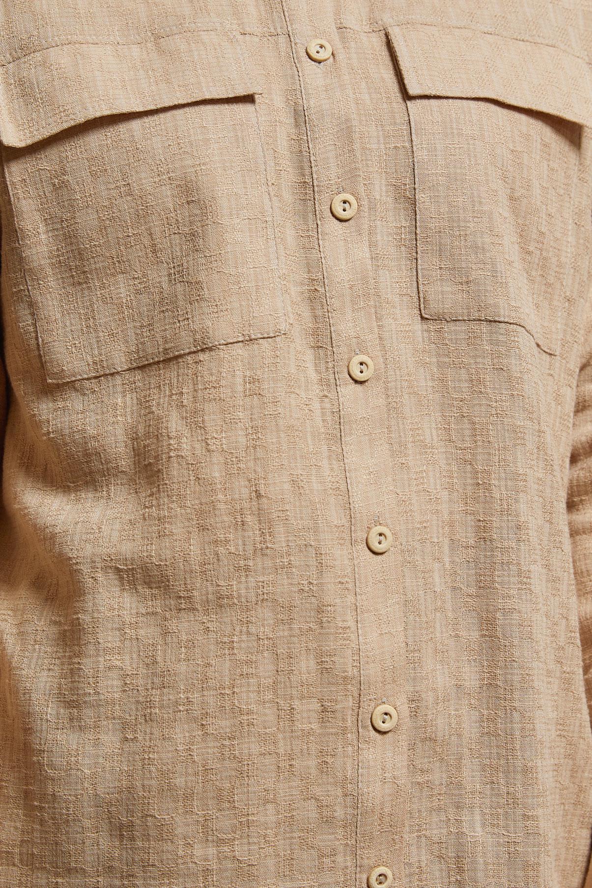 Tesettür giyim KAHVE GÖMLEK TUNİK 44417