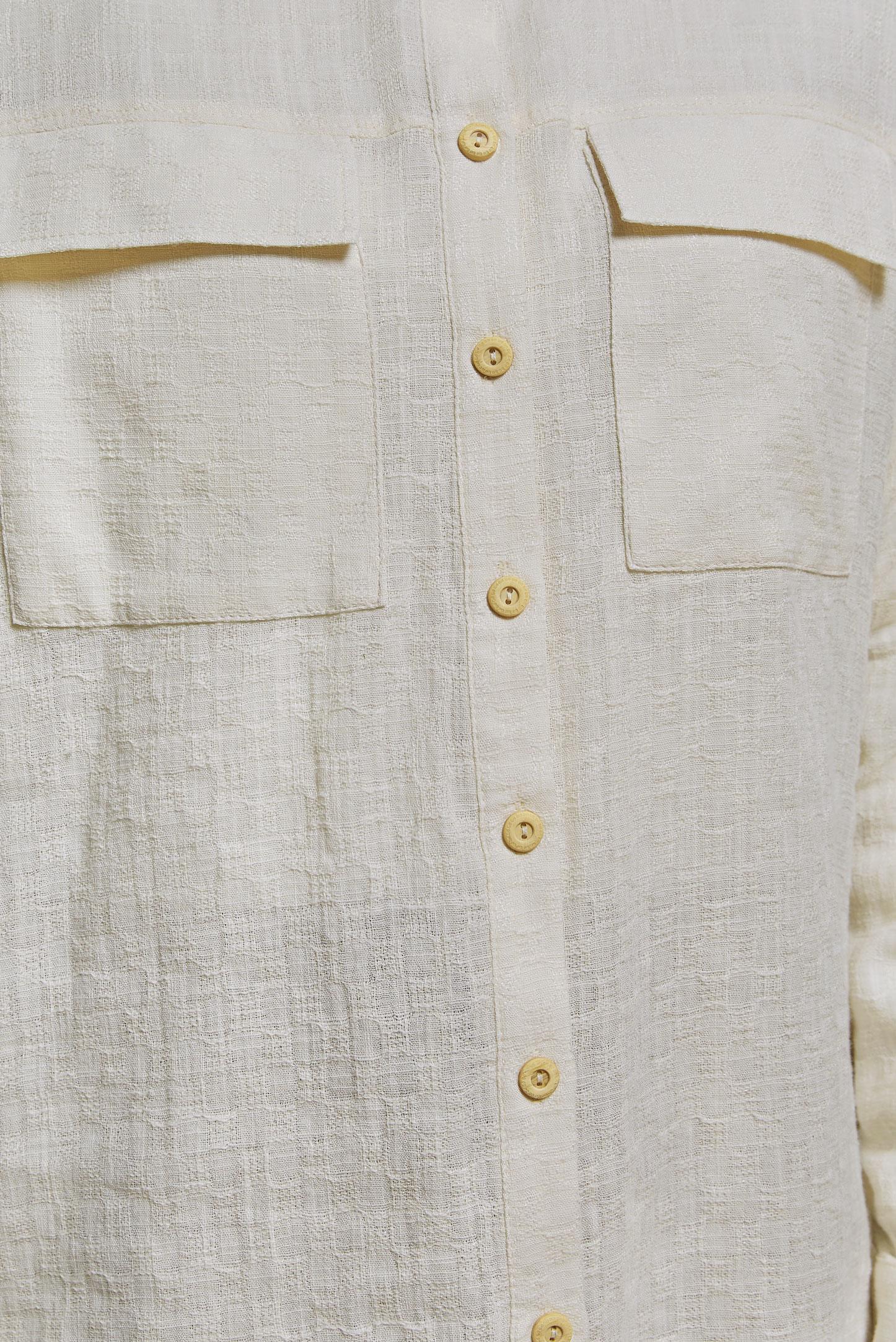 Tesettür giyim EKRU GÖMLEK TUNİK 44417