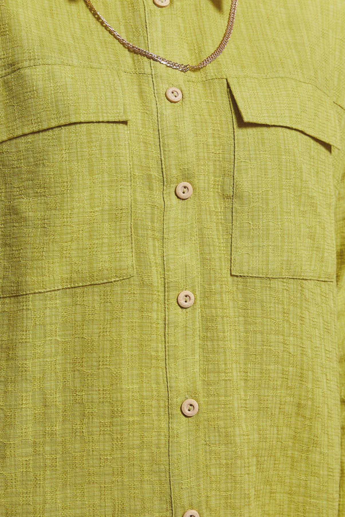 Tesettür giyim YEŞİL GÖMLEK TUNİK 44417