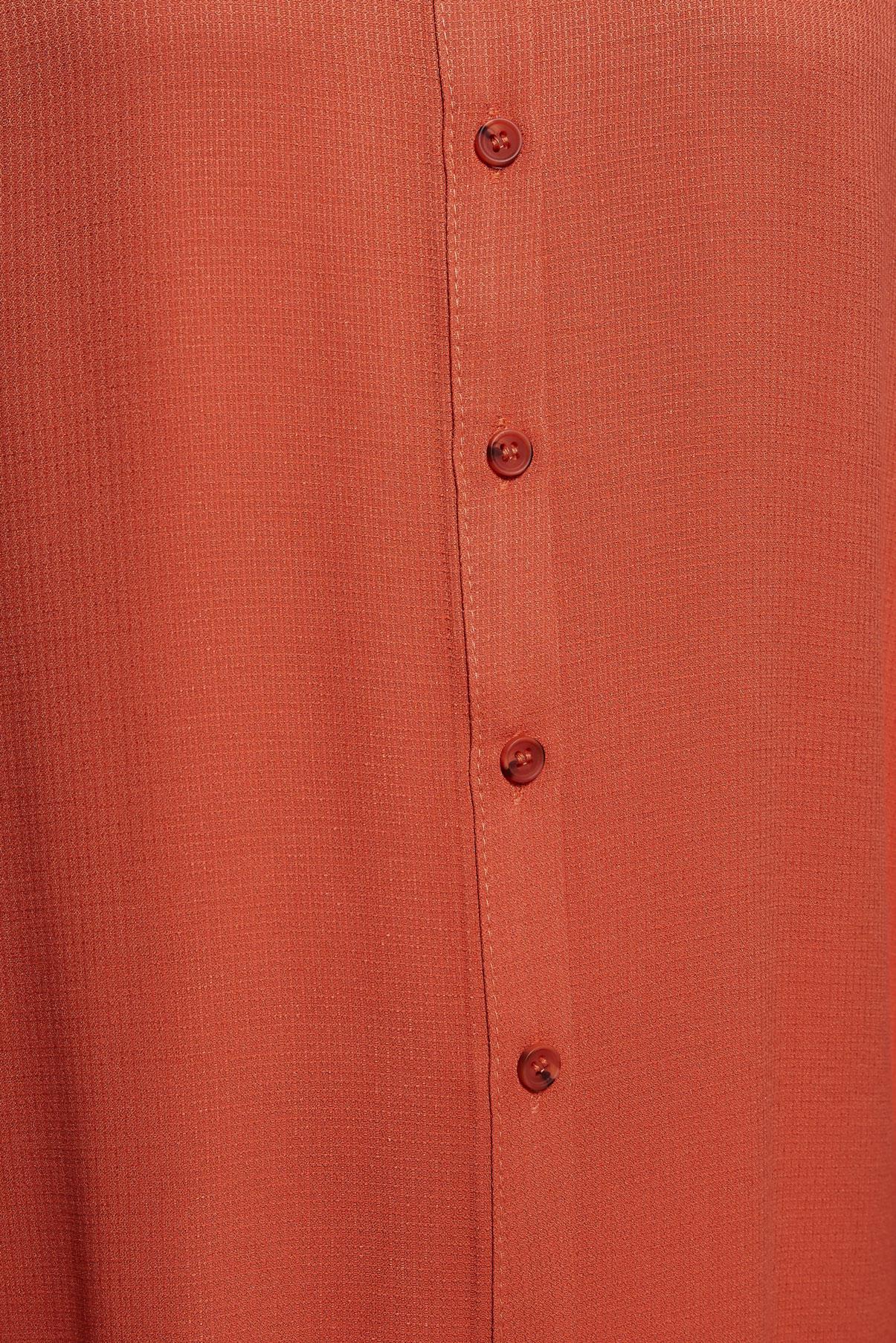 Tesettür giyim TURUNCU UZUN VİSKON TUNİK 44420