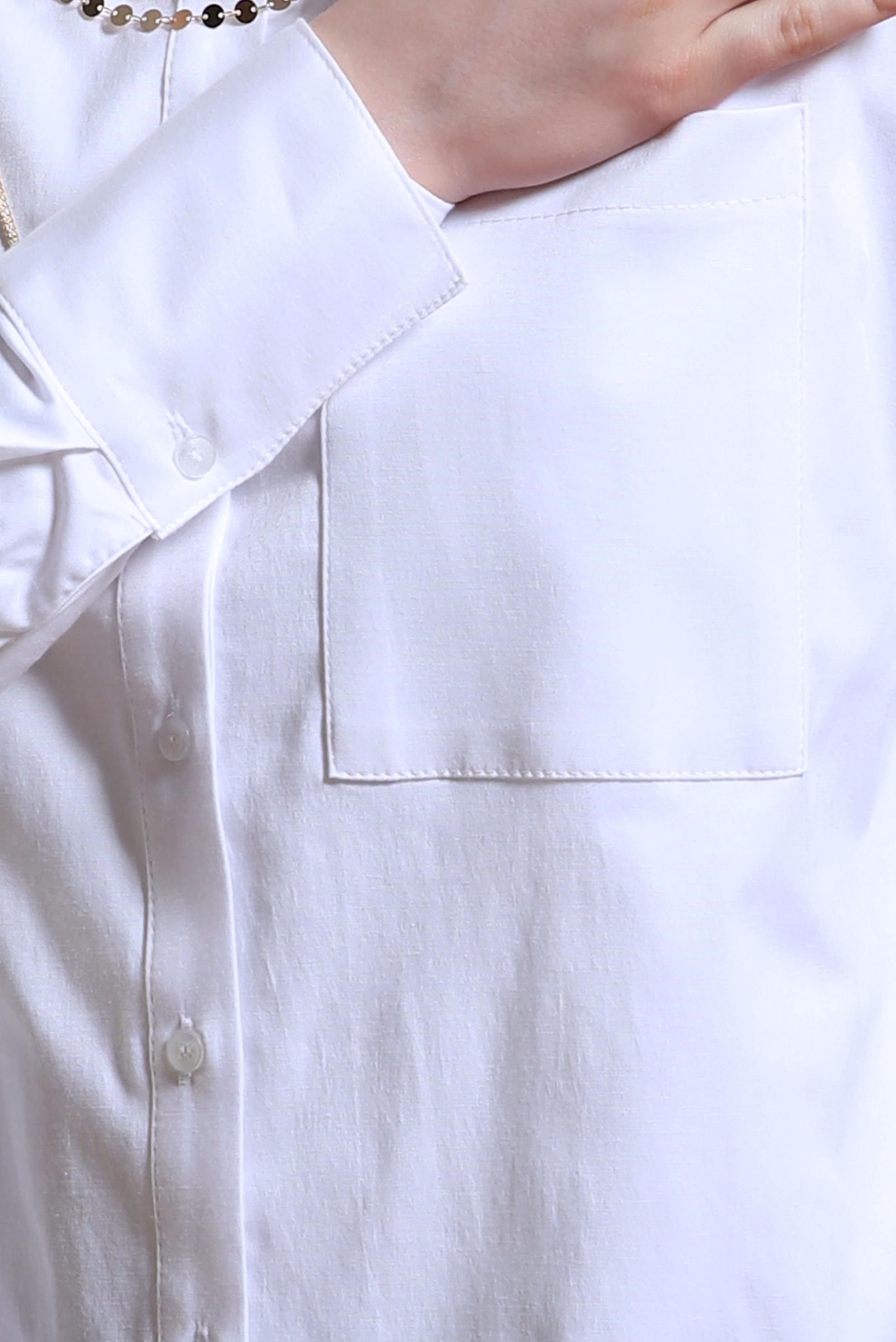 Vêtements hijab BLANC TUNIQUE CHEMISE EN SATIN 44421