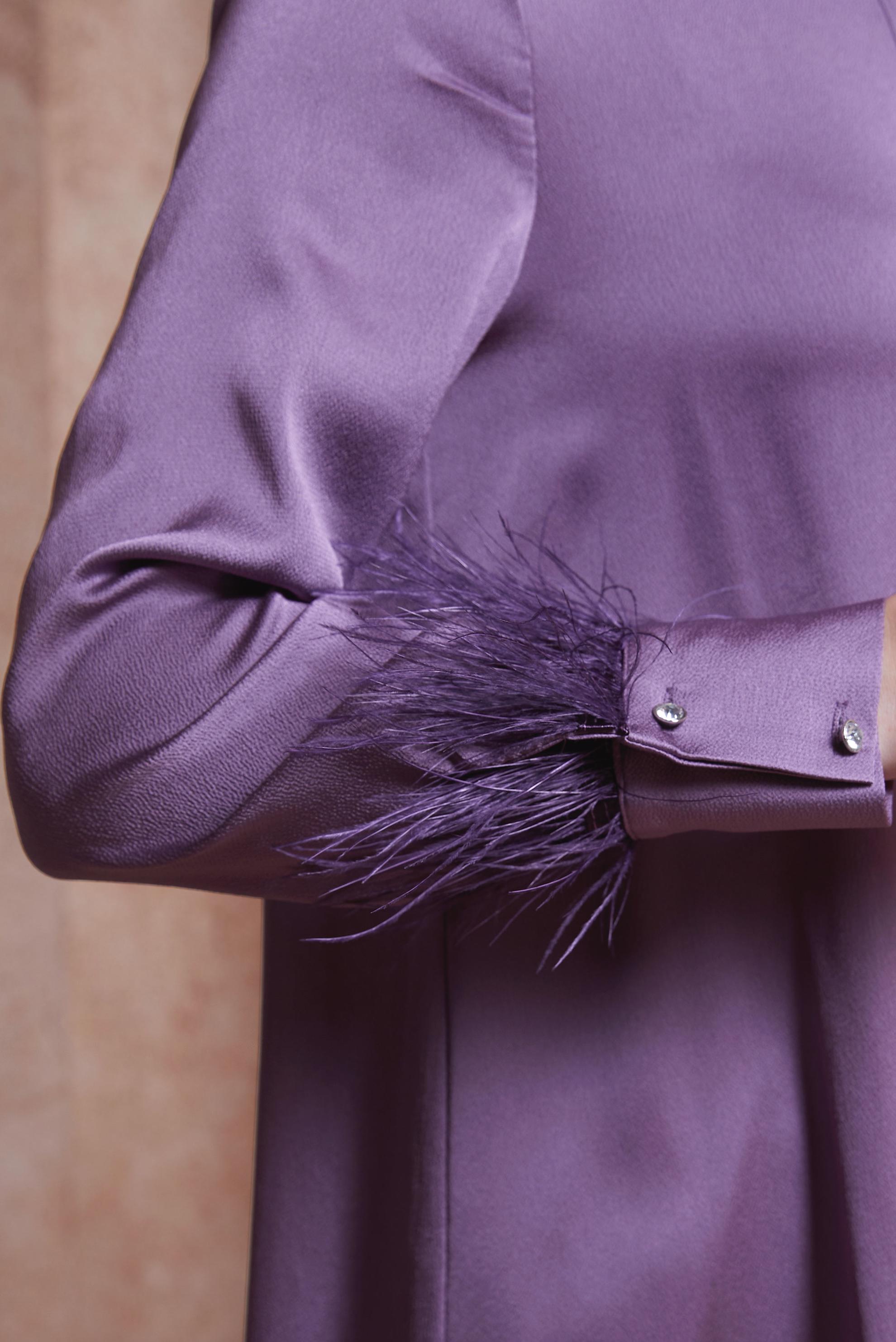 Tesettür giyim MÜRDÜM TÜY DETAYLI TUNİK 44422