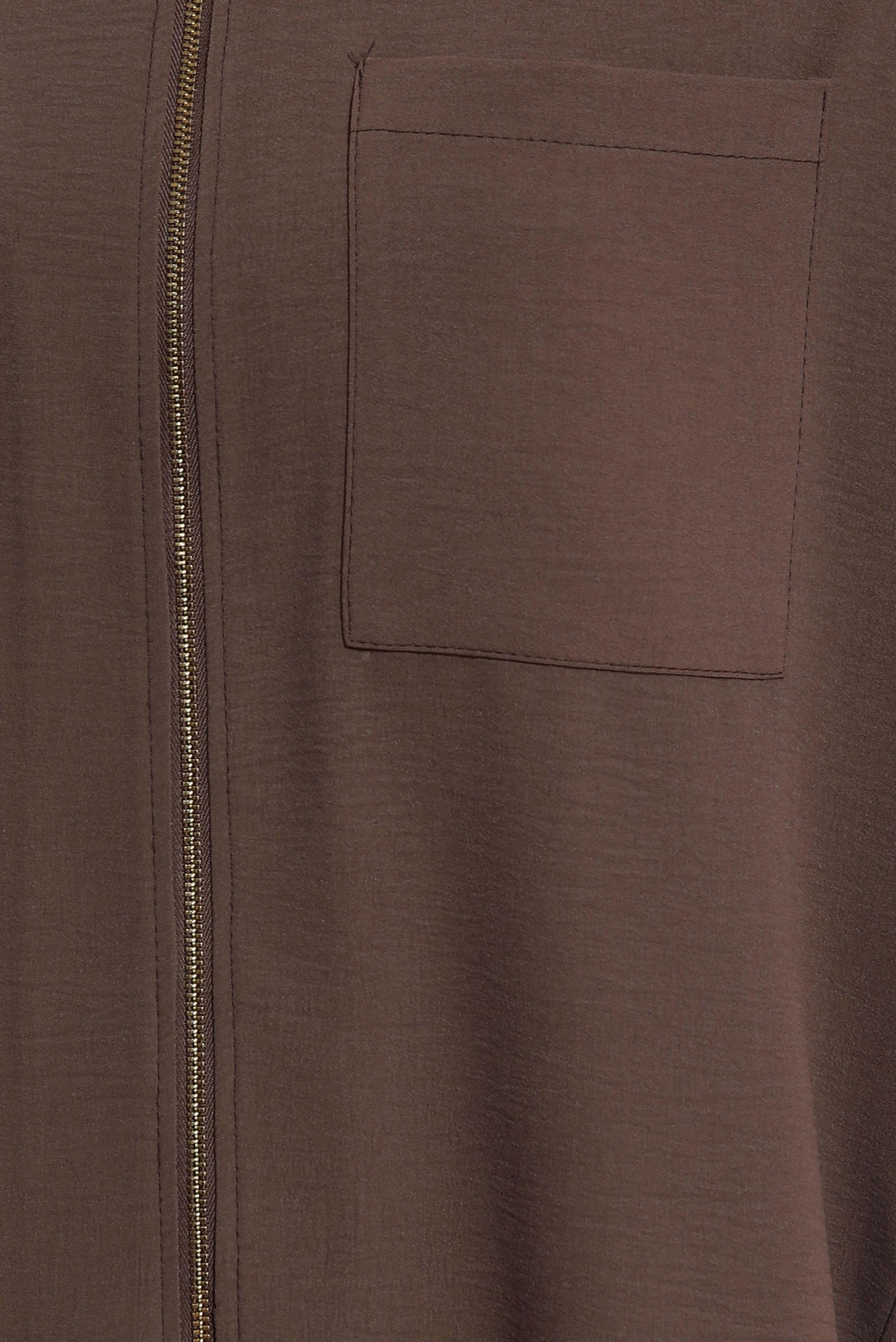 Tesettür giyim KAHVE FERMUARLI TUNİK 44435