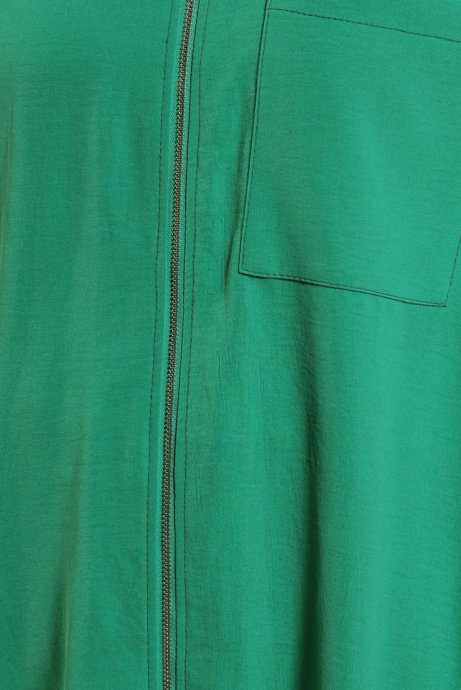 Tesettür giyim YEŞİL FERMUARLI TUNİK 44435