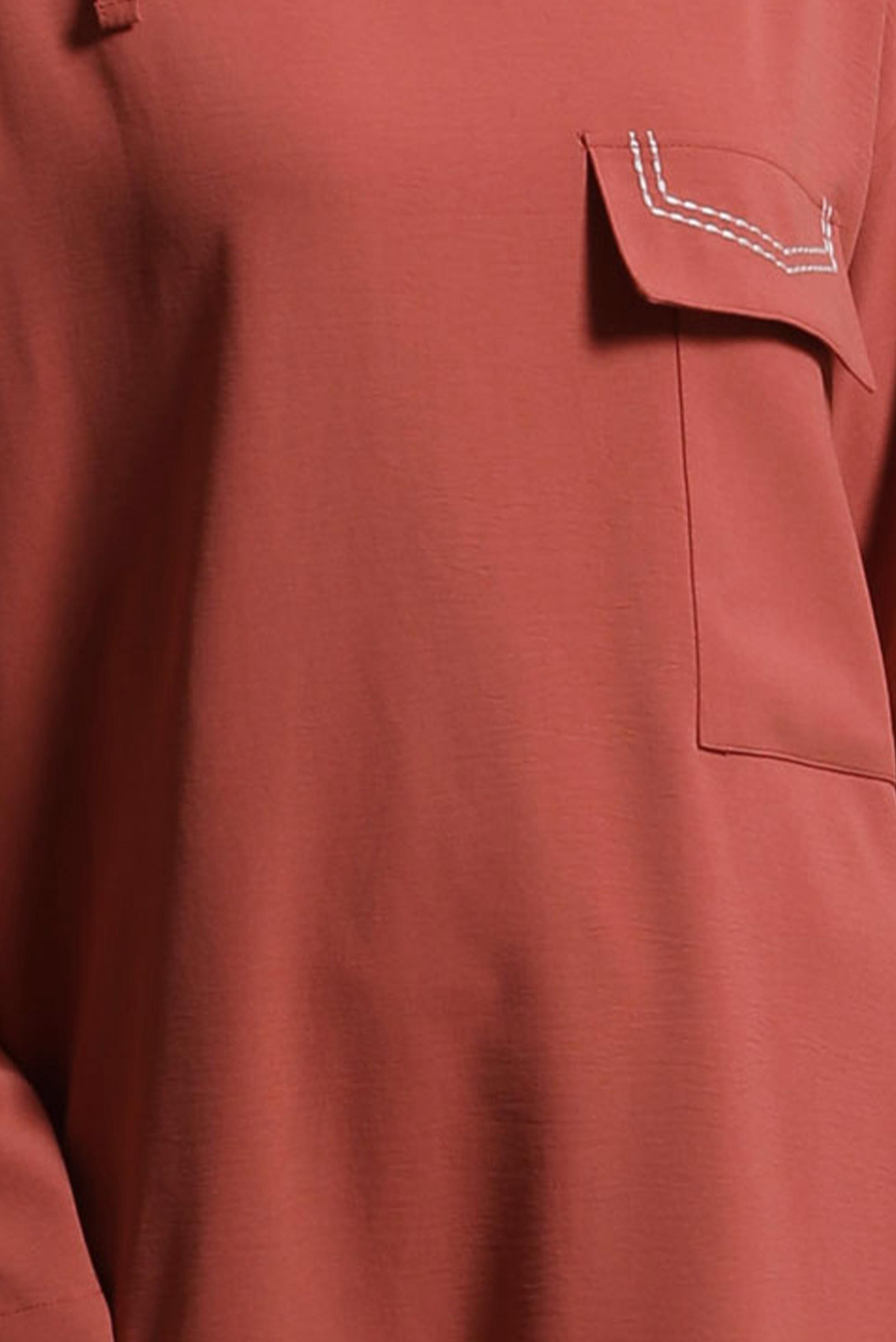 Tesettür giyim TURUNCU YAKASI BAĞLAMALI TUNİK 44438