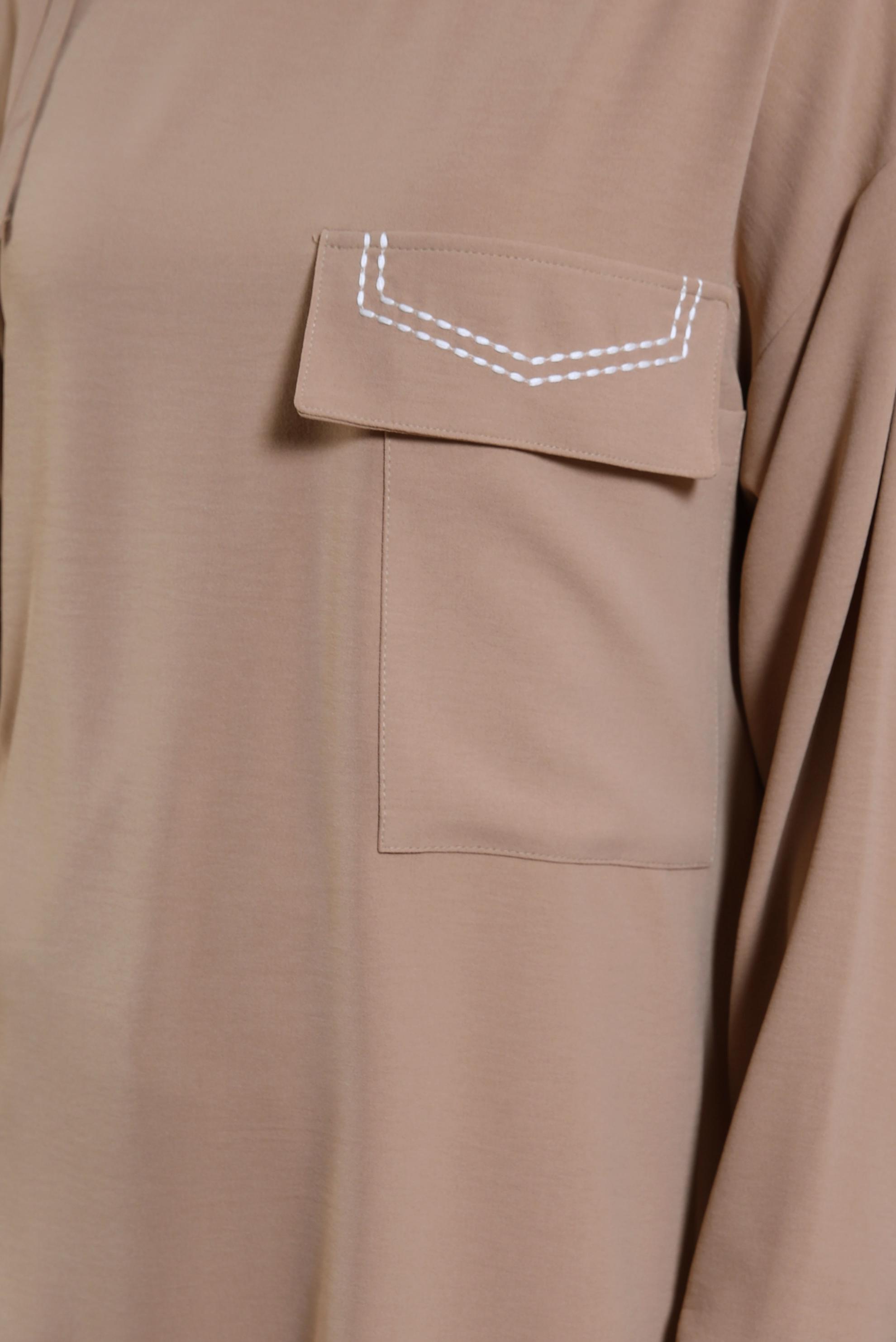 Vêtements hijab TABA TUNIQUE COL NOUÉ 44438