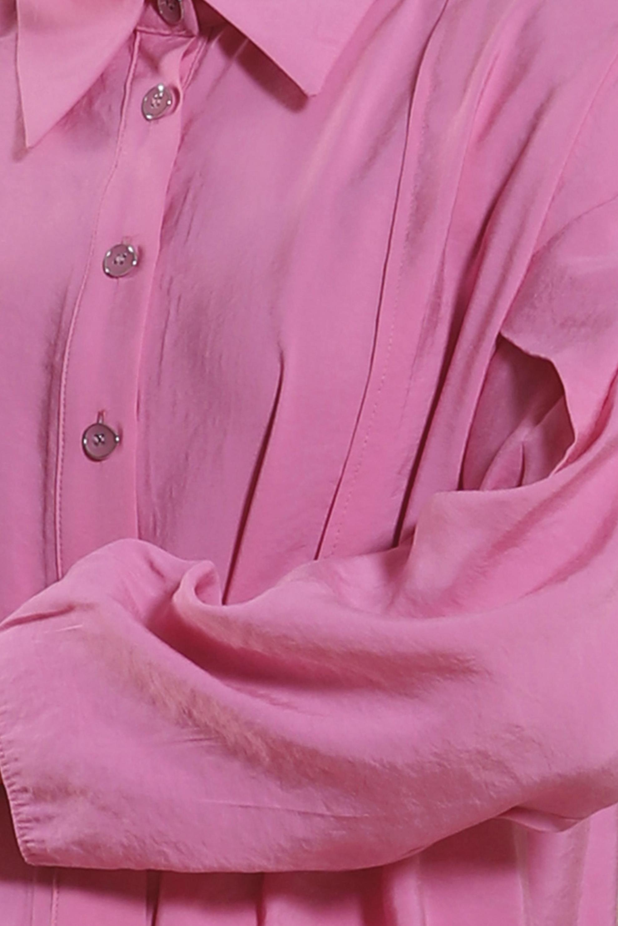 Tesettür giyim PEMBE GÖMLEK YAKA TUNİK 44440