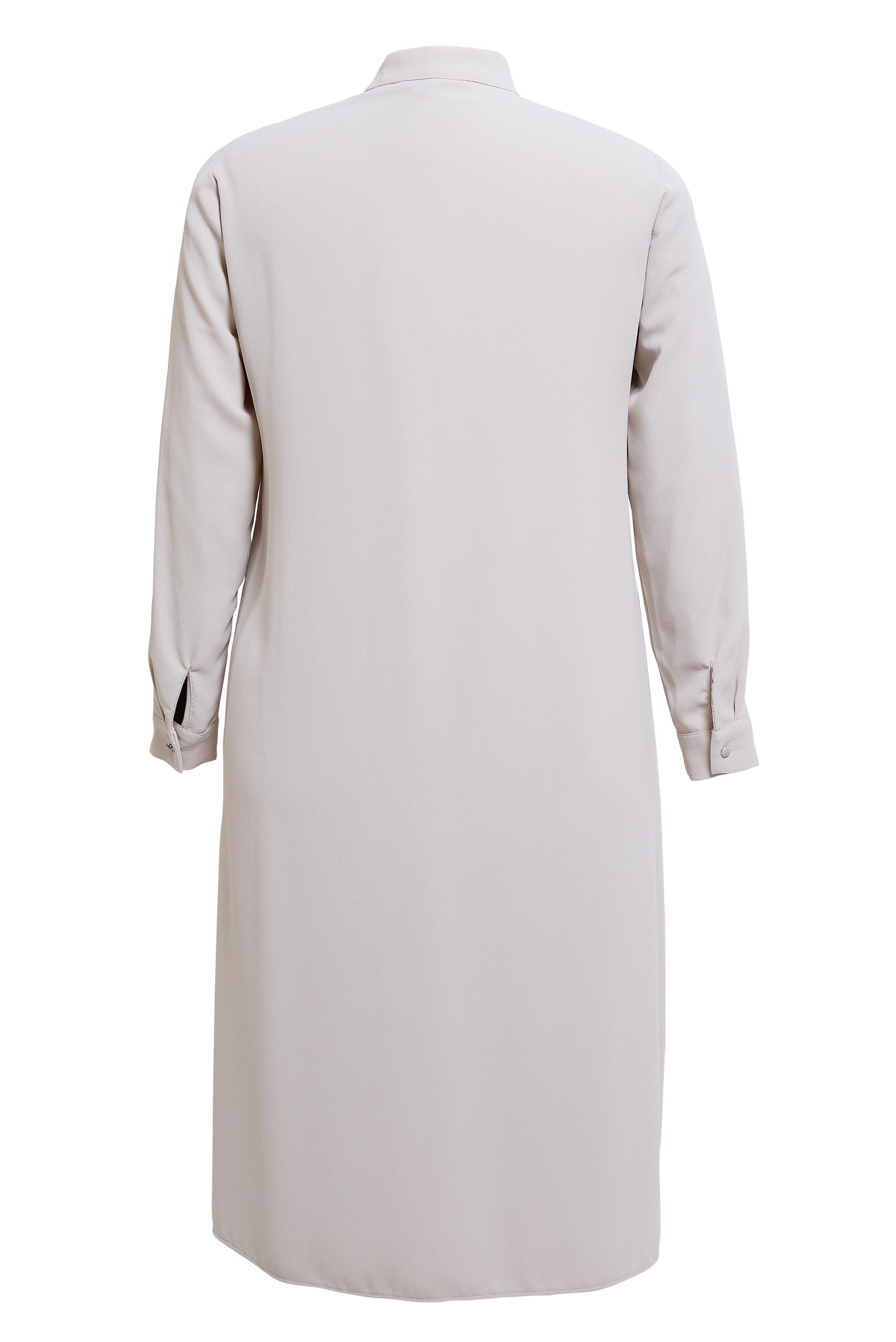 Tesettür giyim BEJ DÜĞMELİ BÜYÜK BEDEN TUNİK 44447