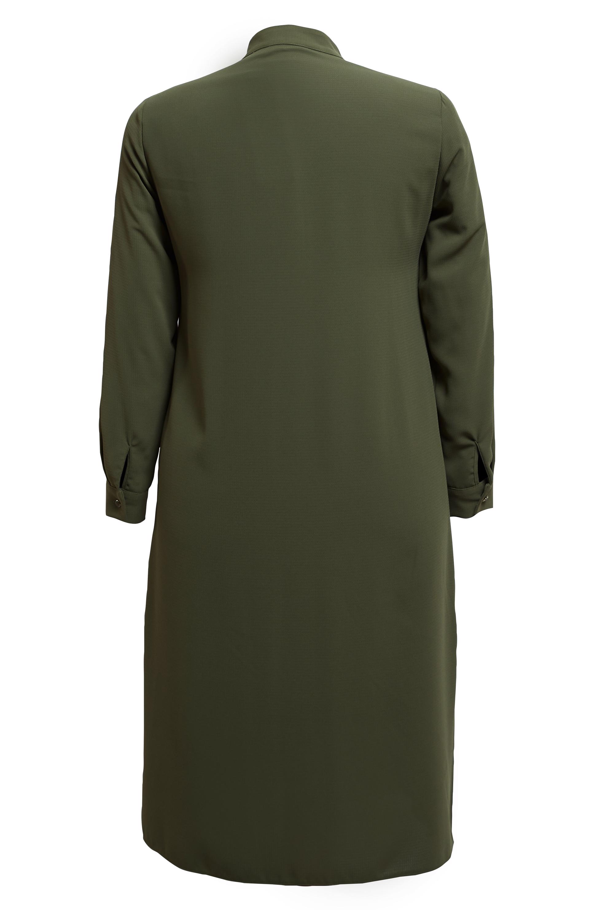 Vêtements hijab KAKI TUNIQUE GRANDE TAILLE BOUTONNÉE 44447