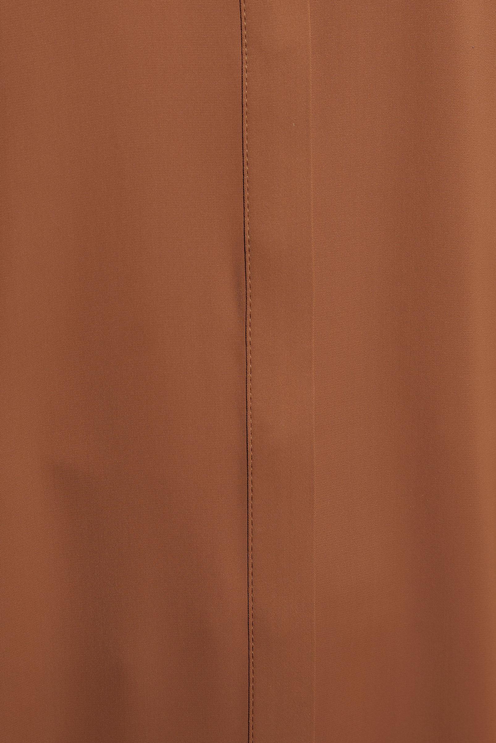 Tesettür giyim KAHVE GÖMLEK YAKA TUNİK 44448