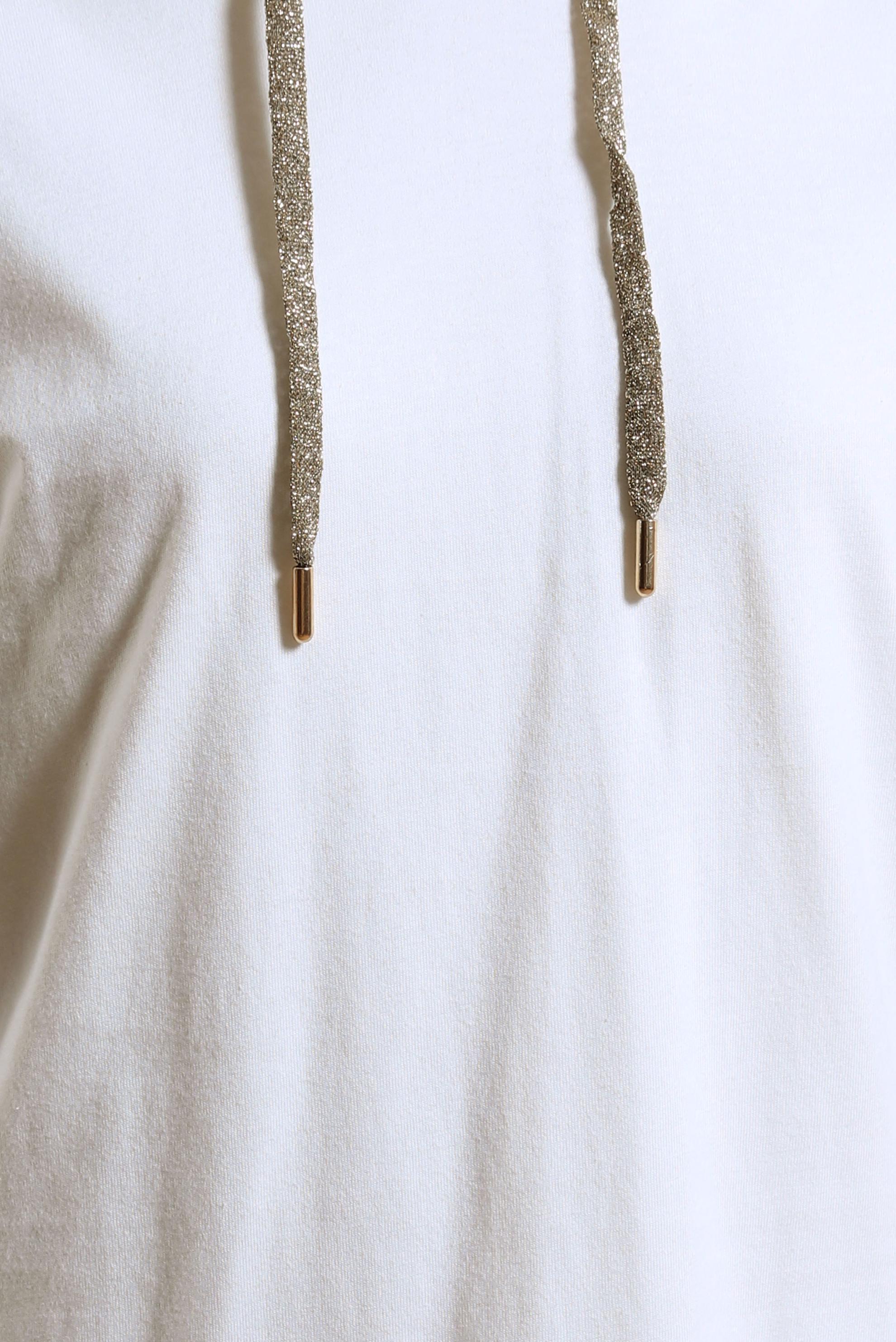 Tesettür giyim BEYAZ KAPÜŞONLU TUNİK 44449