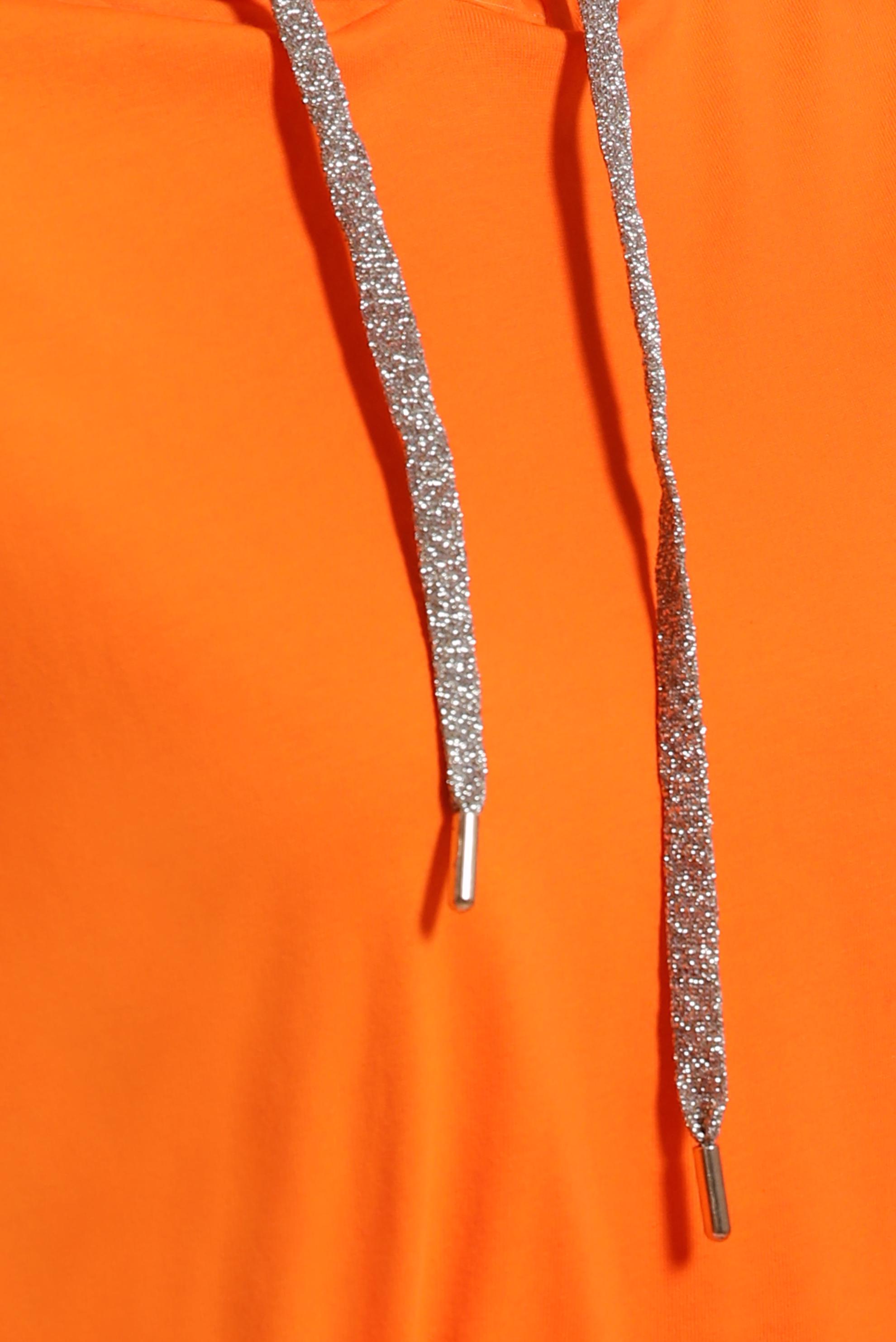 Tesettür giyim TURUNCU KAPÜŞONLU TUNİK 44449