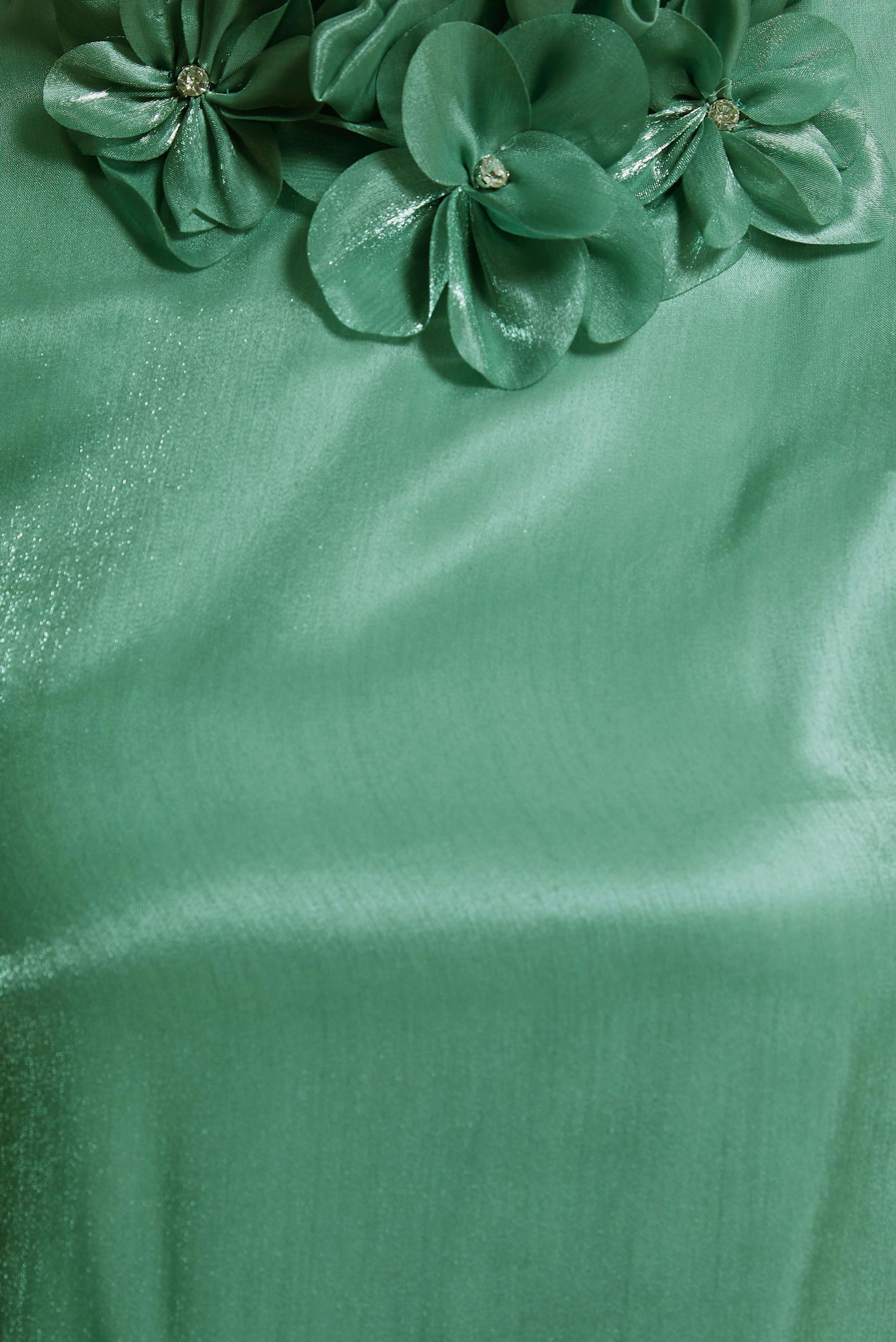 Tesettür giyim YEŞİL ÜÇ BOYUTLU ÇİÇEK DETAYLI TUNİK 44568