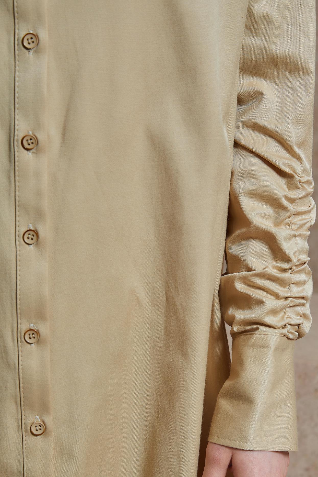 Tesettür giyim KUM BÜZGÜ DETAYLI SATEN TUNİK 44466