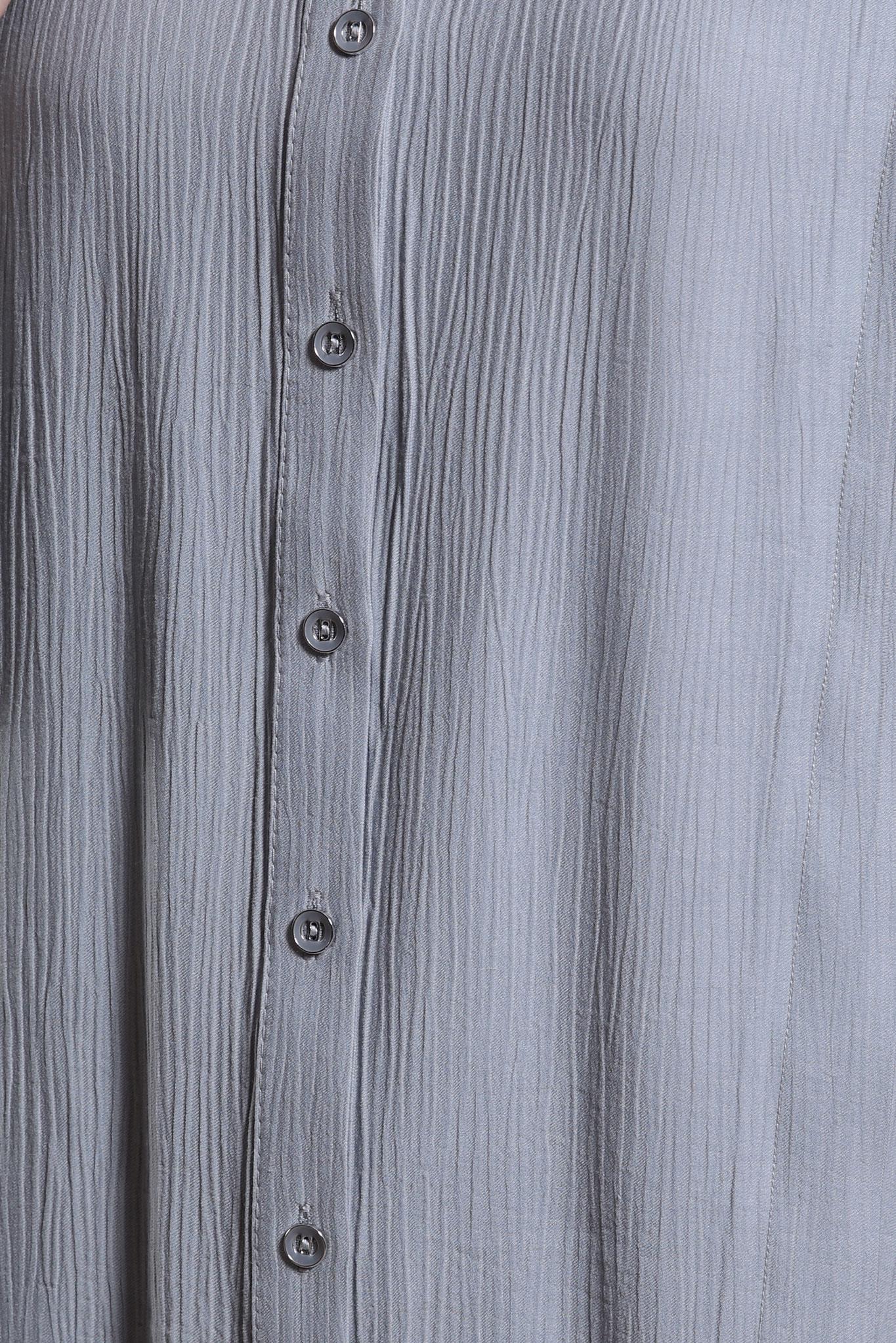 Tesettür giyim GRİ GÖMLEK TUNİK 44467