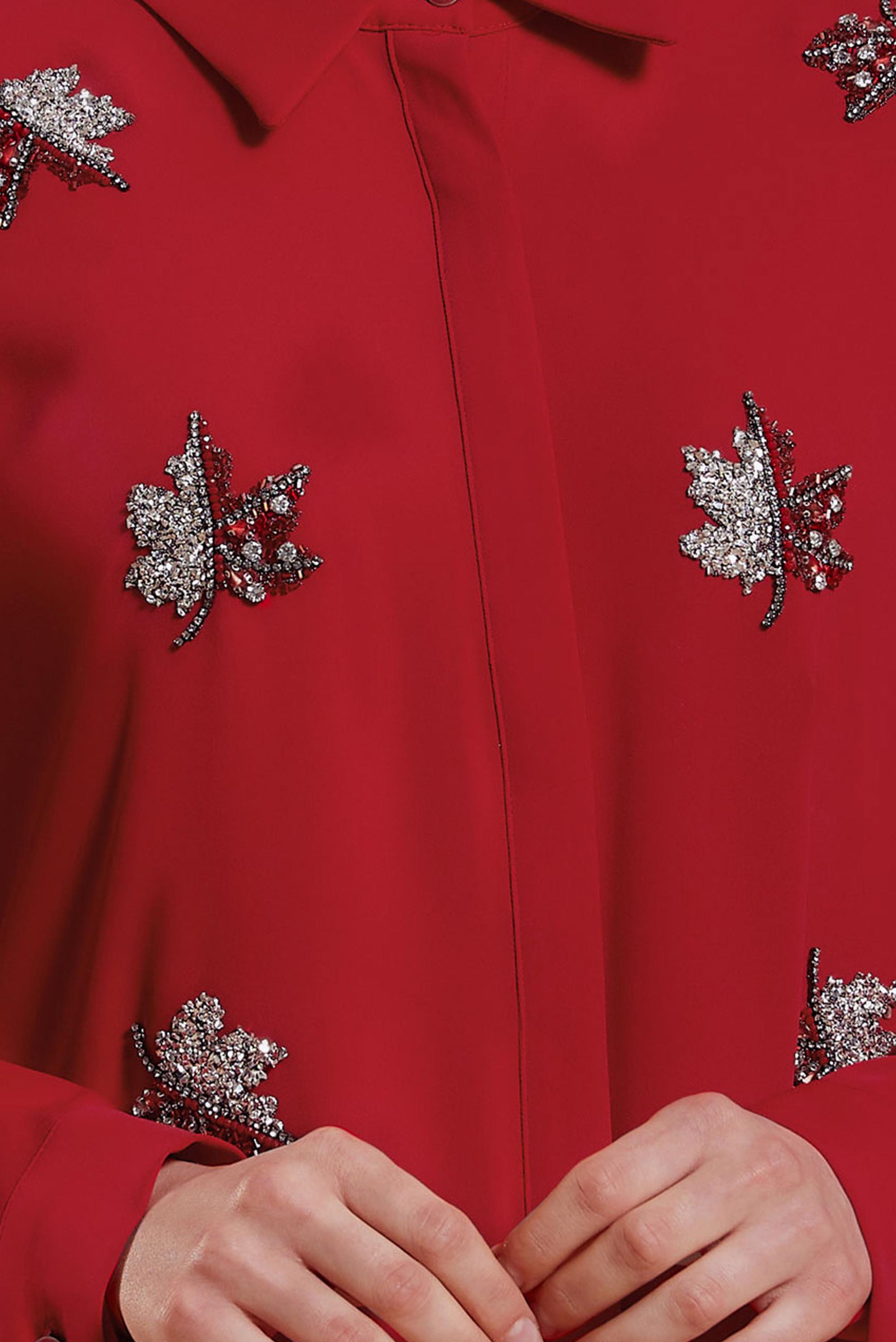 Tesettür giyim KIRMIZI TAŞLI TUNİK 44468