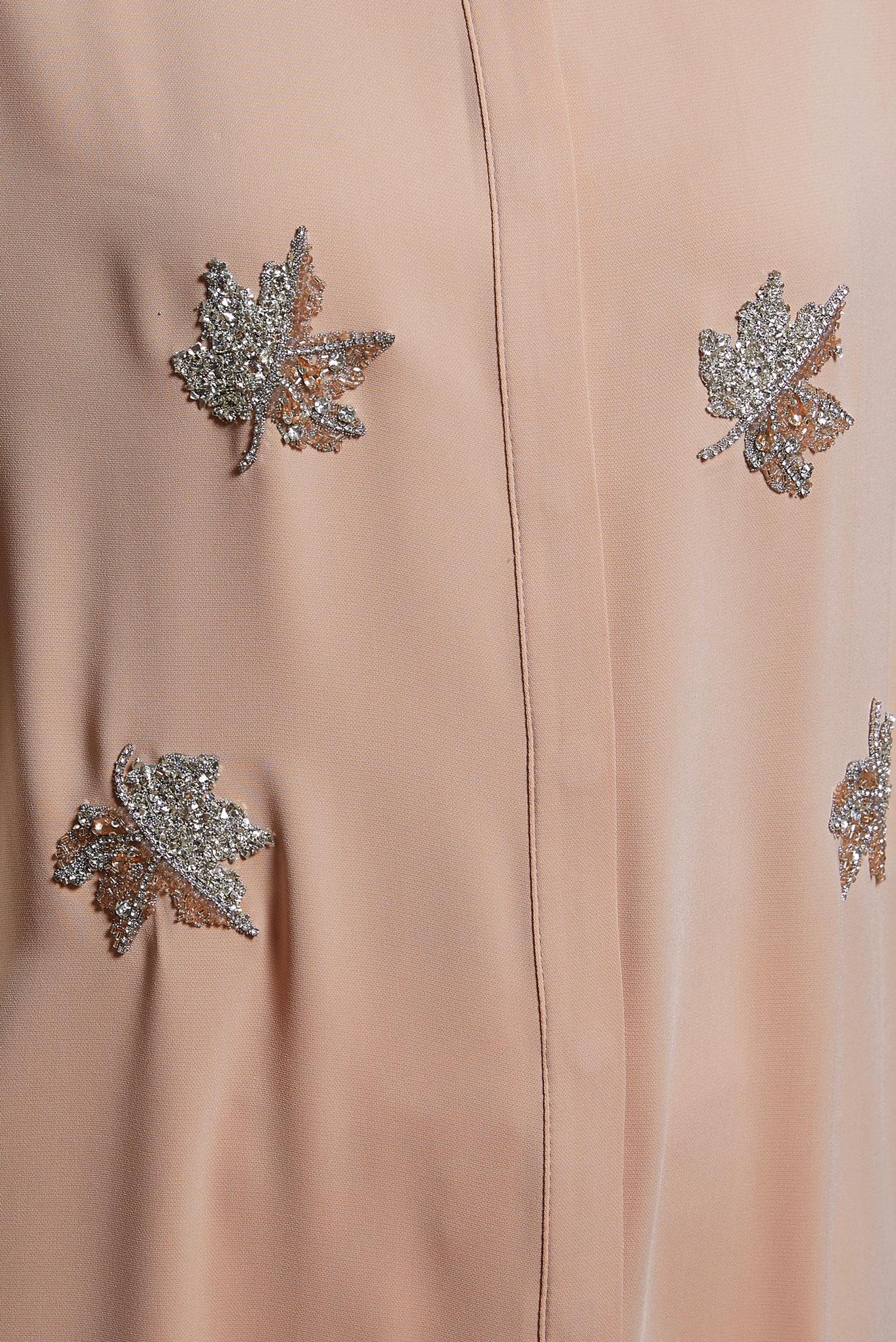 Tesettür giyim PUDRA TAŞ DETAYLI TESETTÜR TUNİK 44468-1