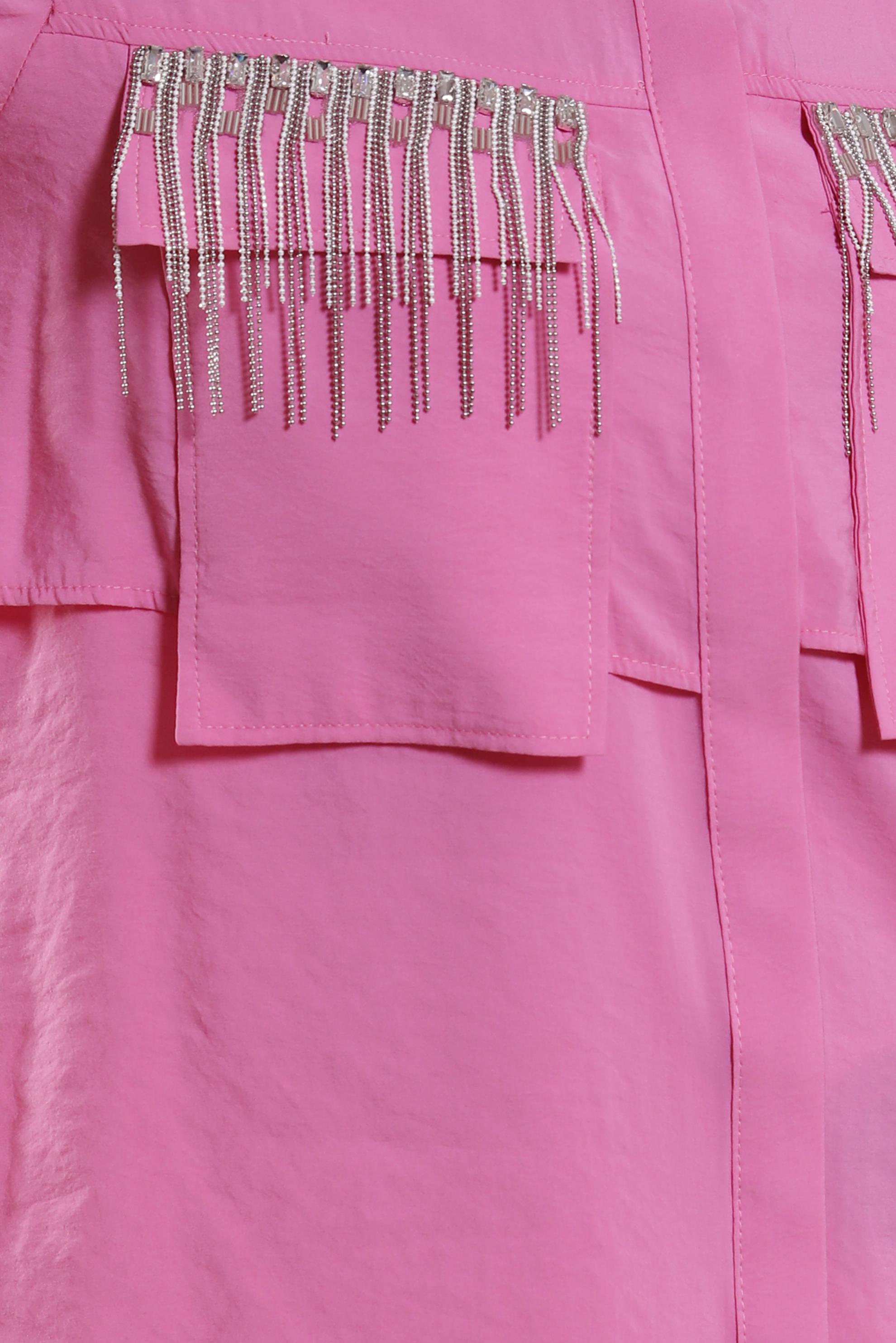 Tesettür giyim PEMBE PÜSKÜL DETAYLI TUNİK 44469