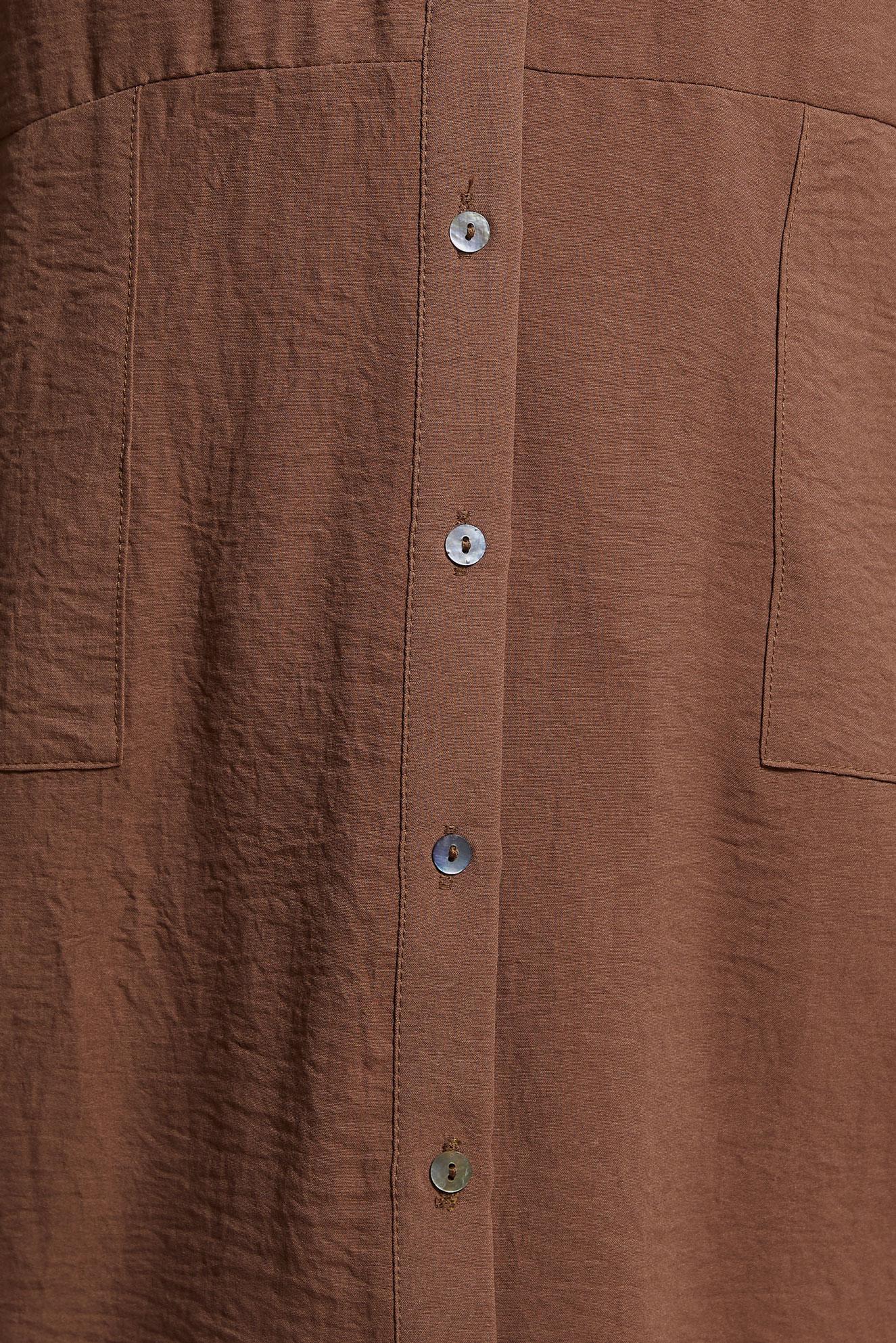 Tesettür giyim TABA GÖMLEK YAKA TUNİK 44471