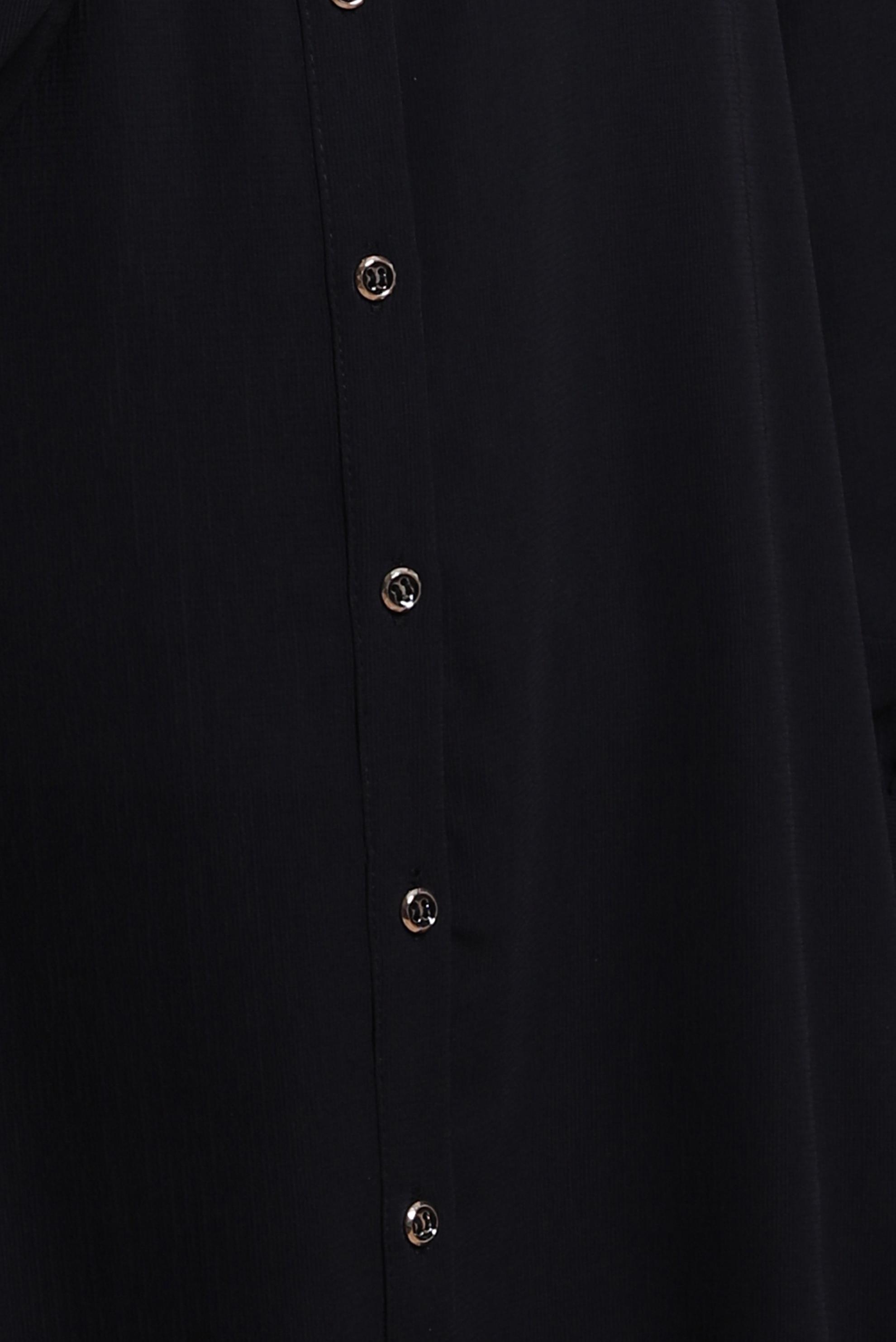 Tesettür giyim SİYAH GÖMLEK YAKA TUNİK 44474