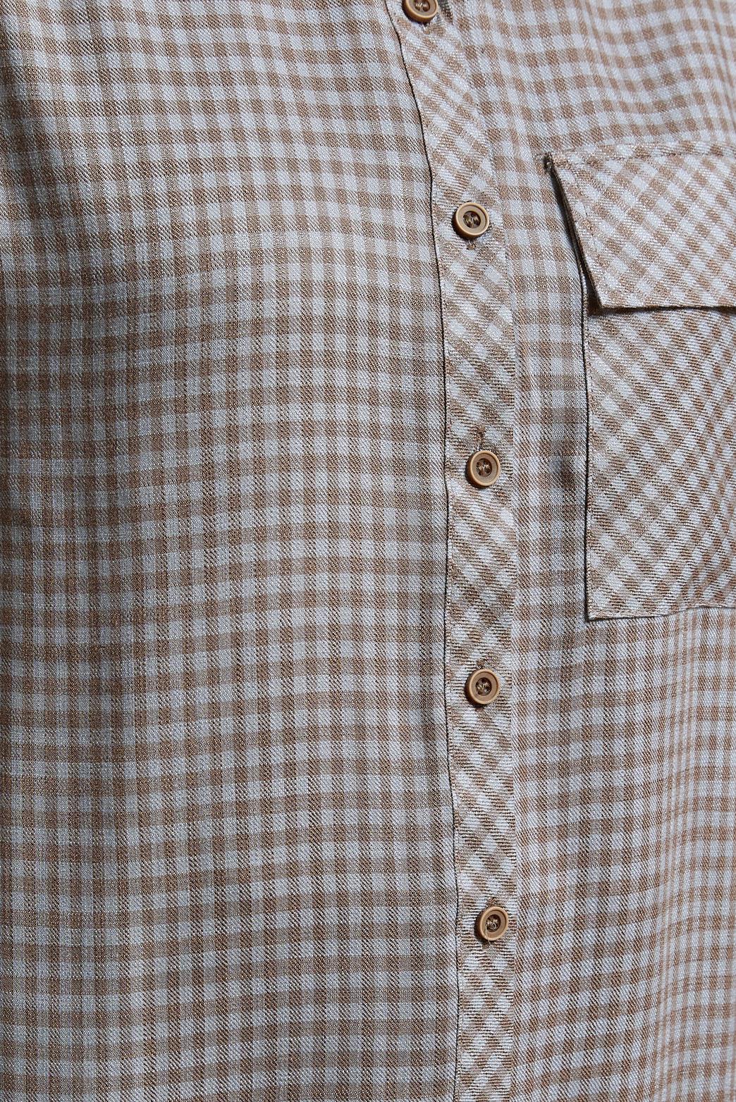 Tesettür giyim VİZON PÖTİKARE DESENLİ TUNİK 44478