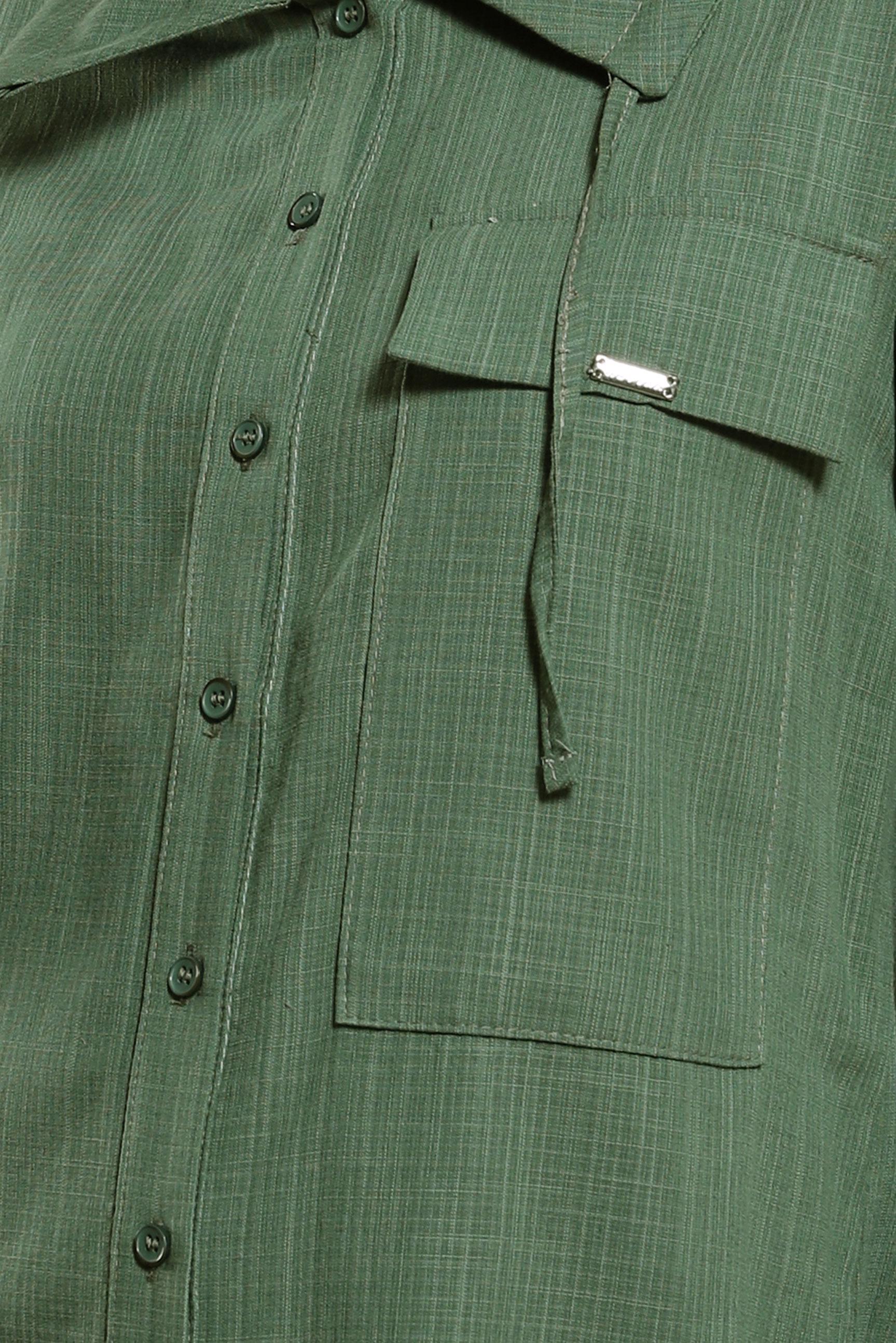 Tesettür giyim HAKİ DÜĞMELİ TUNİK 44479